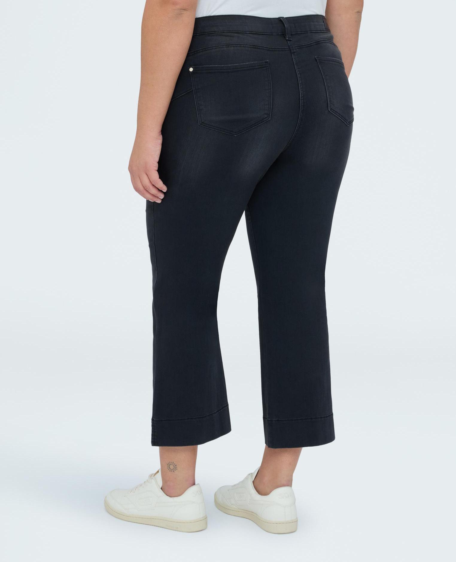 Vaqueros de mujer kick flare lavado black - Fiorella Rubino - Negro Negro-2