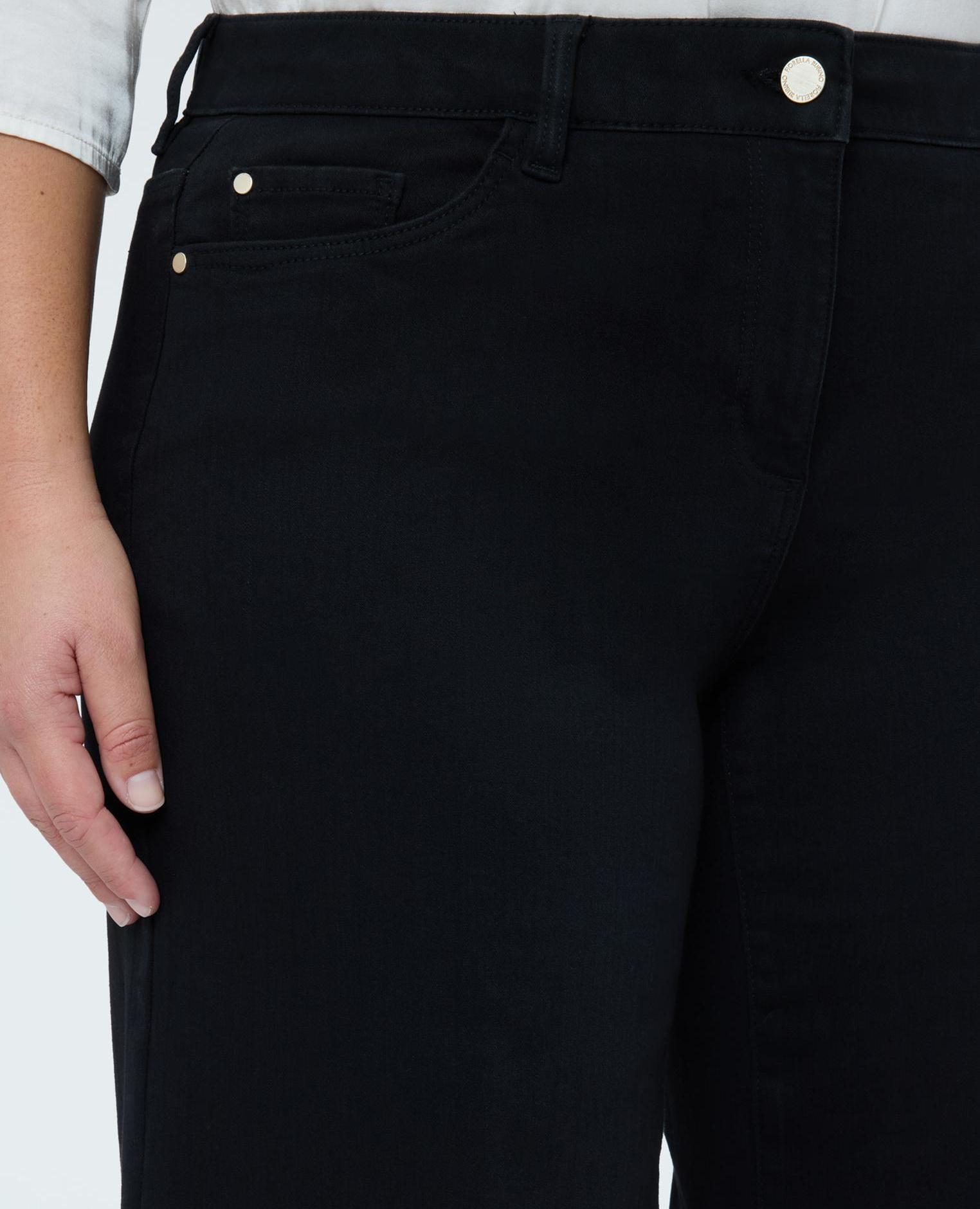 Vaqueros de mujer wide leg lavado total black - Fiorella Rubino - Negro Negro-3