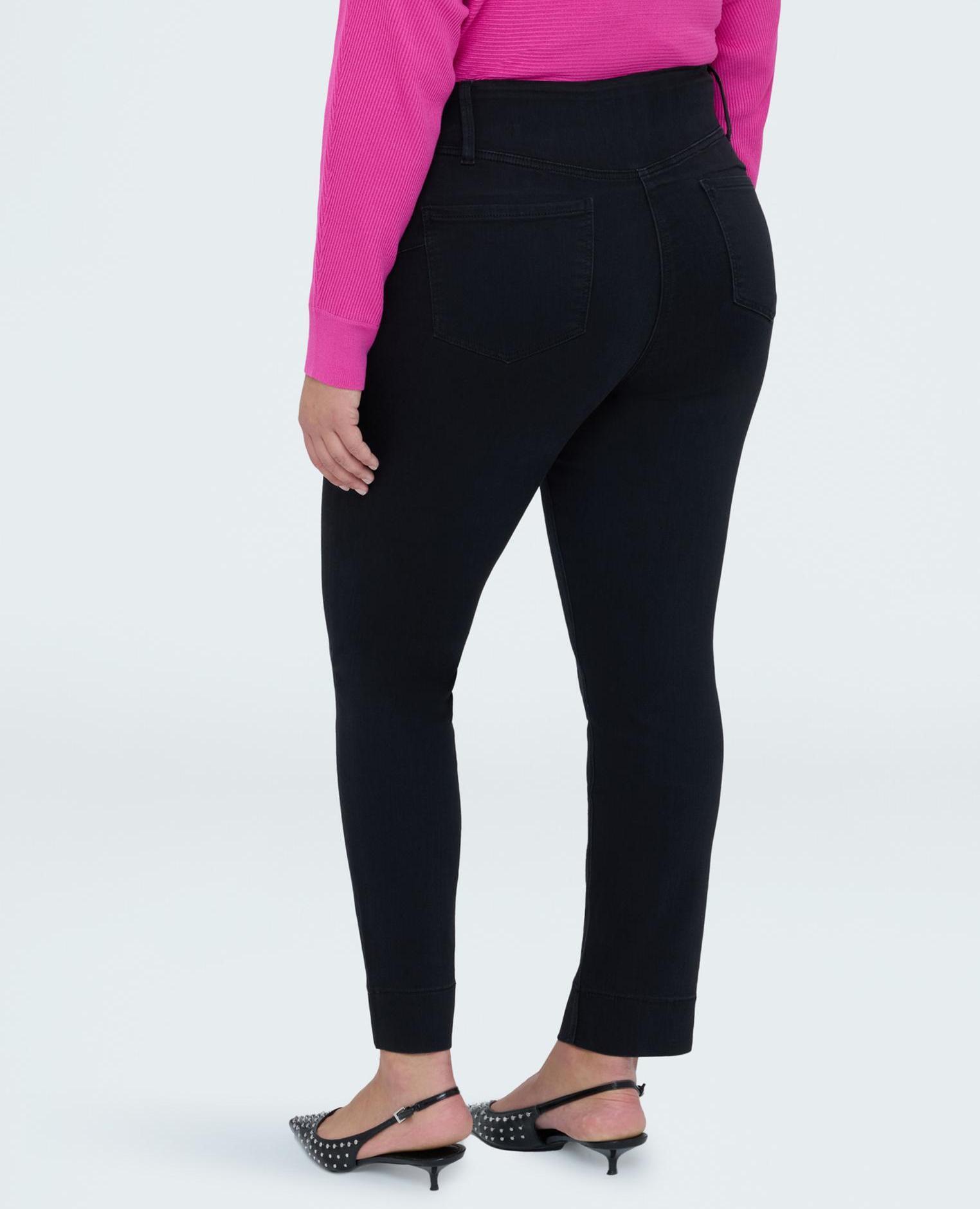 Jeggings de mujer en denim negro lavado total black - Fiorella Rubino - Negro Negro-2
