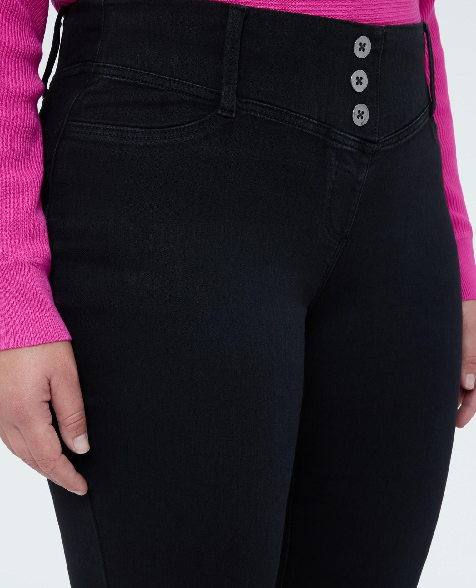 Jeggings de mujer en denim negro lavado total black - Fiorella Rubino - Negro Negro-3