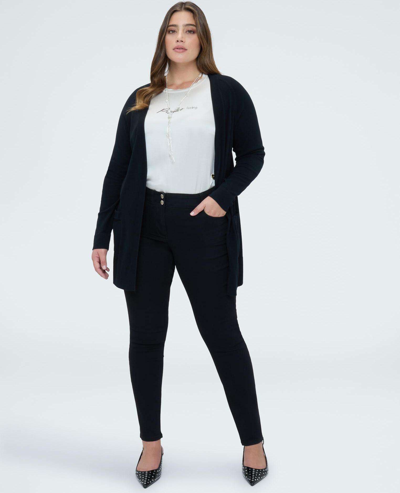 Vaqueros de mujer skinny total black - Fiorella Rubino - Negro Negro-1