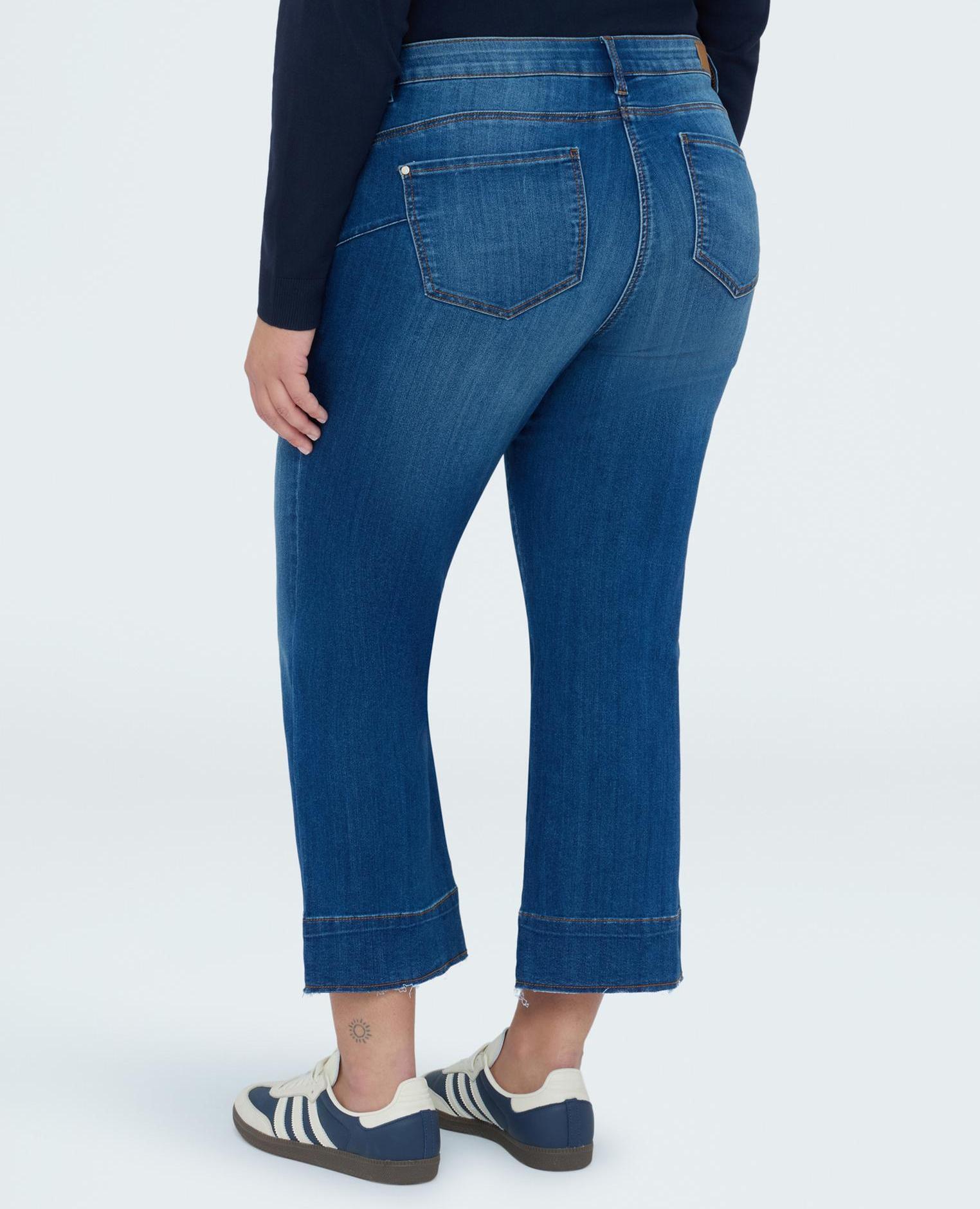 Vaqueros de mujer kick flare lavado - Fiorella Rubino - Azul Azul-2