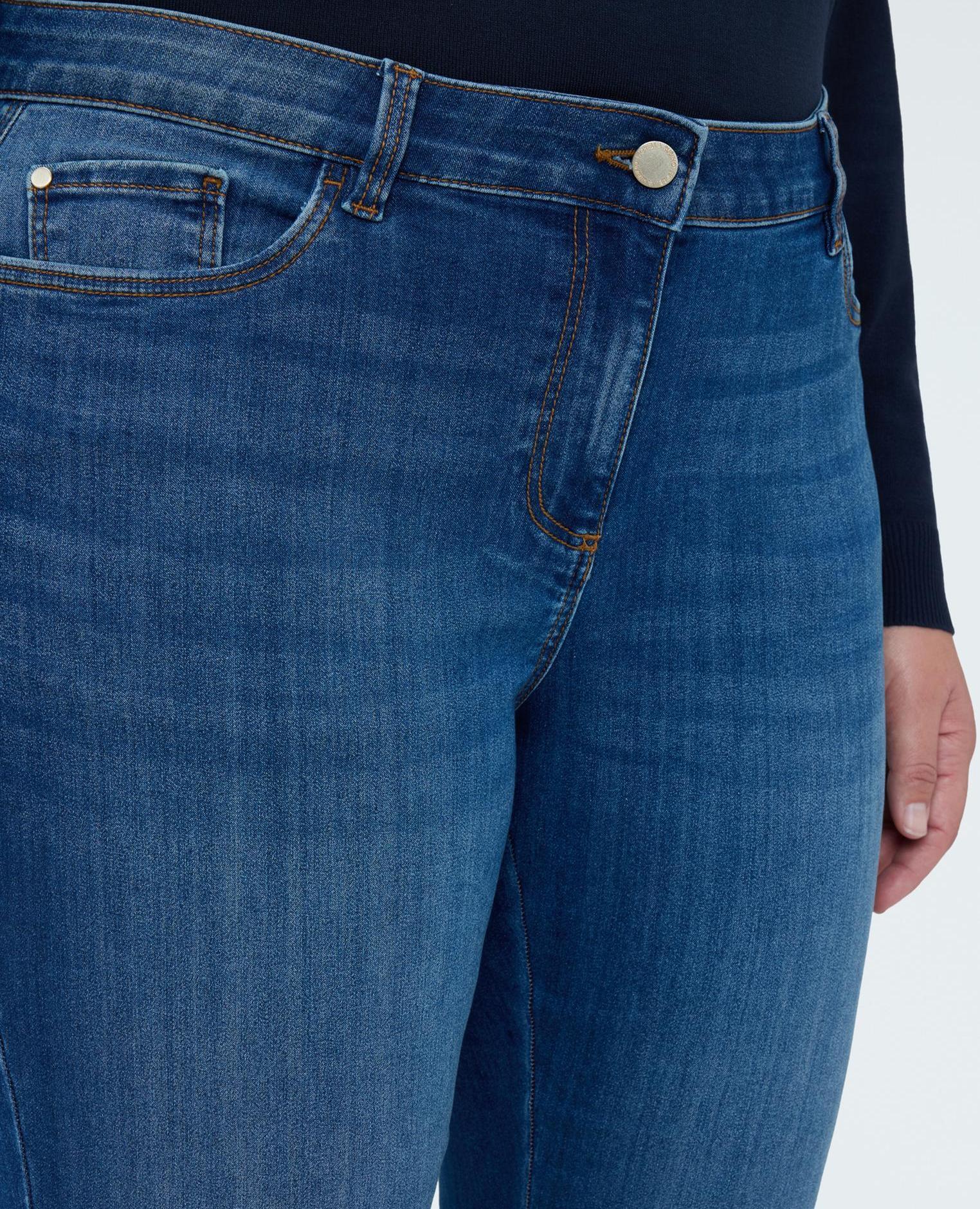 Vaqueros de mujer kick flare lavado - Fiorella Rubino - Azul Azul-3