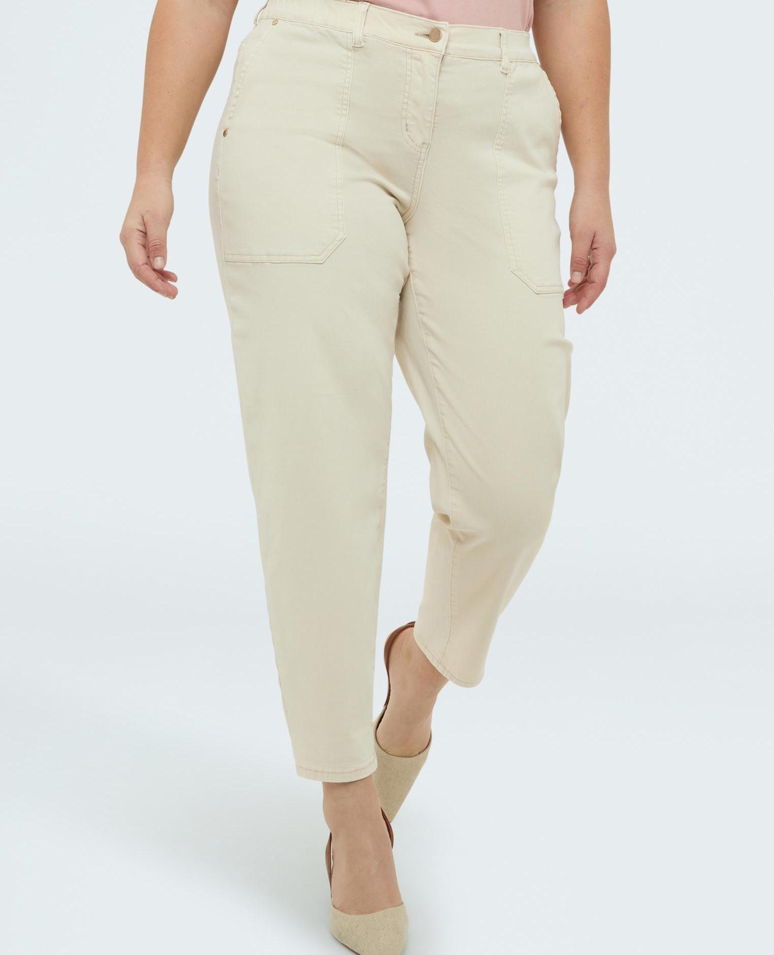 Fiorella Rubino - Pantalones de mujer carrot fit de algodón ajuste y diseño para el máximo confort.