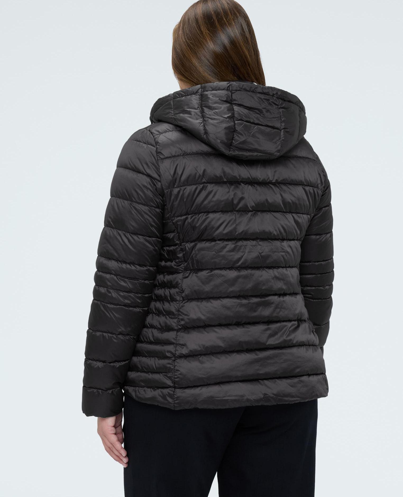 Plumífero de mujer acolchado con capucha desmontable - Fiorella Rubino - Negro Negro-2