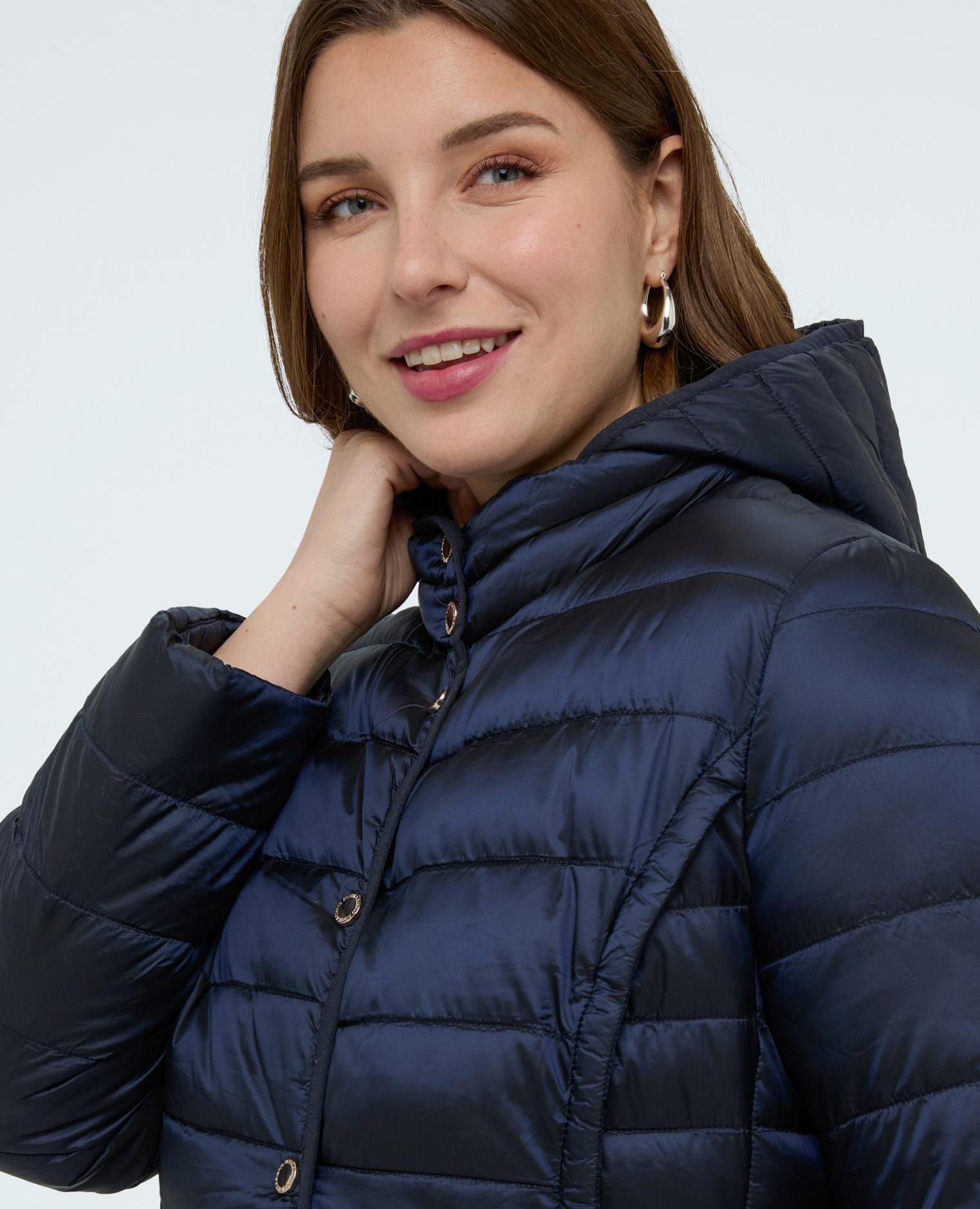 Fiorella Rubino - Plumífero de mujer acolchado con capucha desmontable ligero.