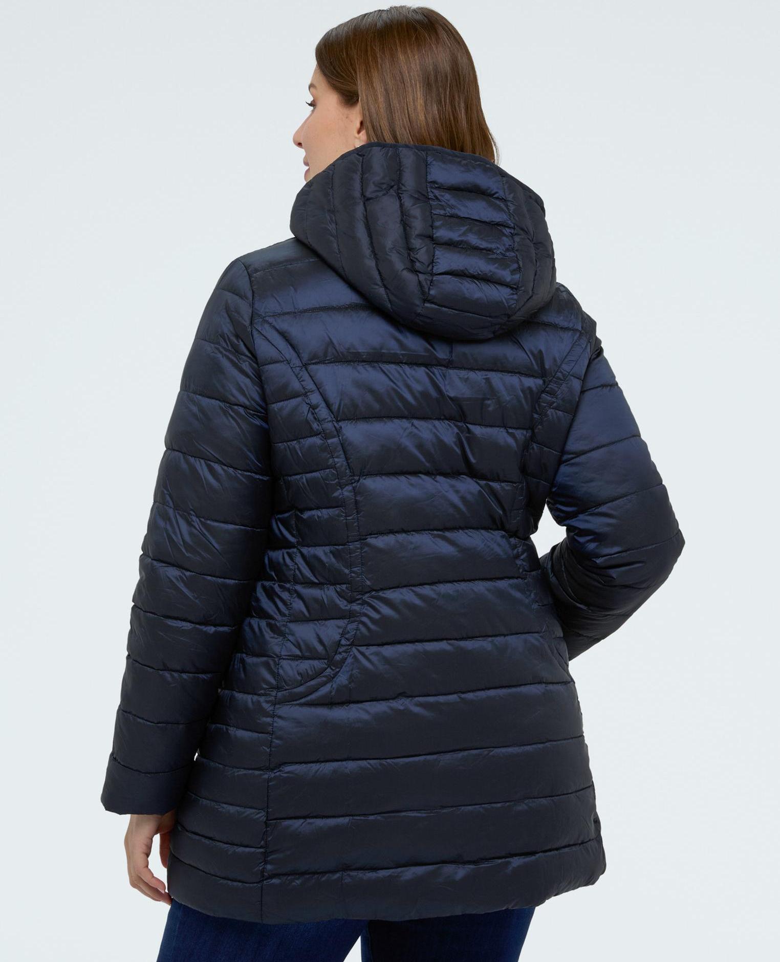 Plumífero de mujer acolchado con capucha desmontable ligero - Fiorella Rubino - Azul Azul-2