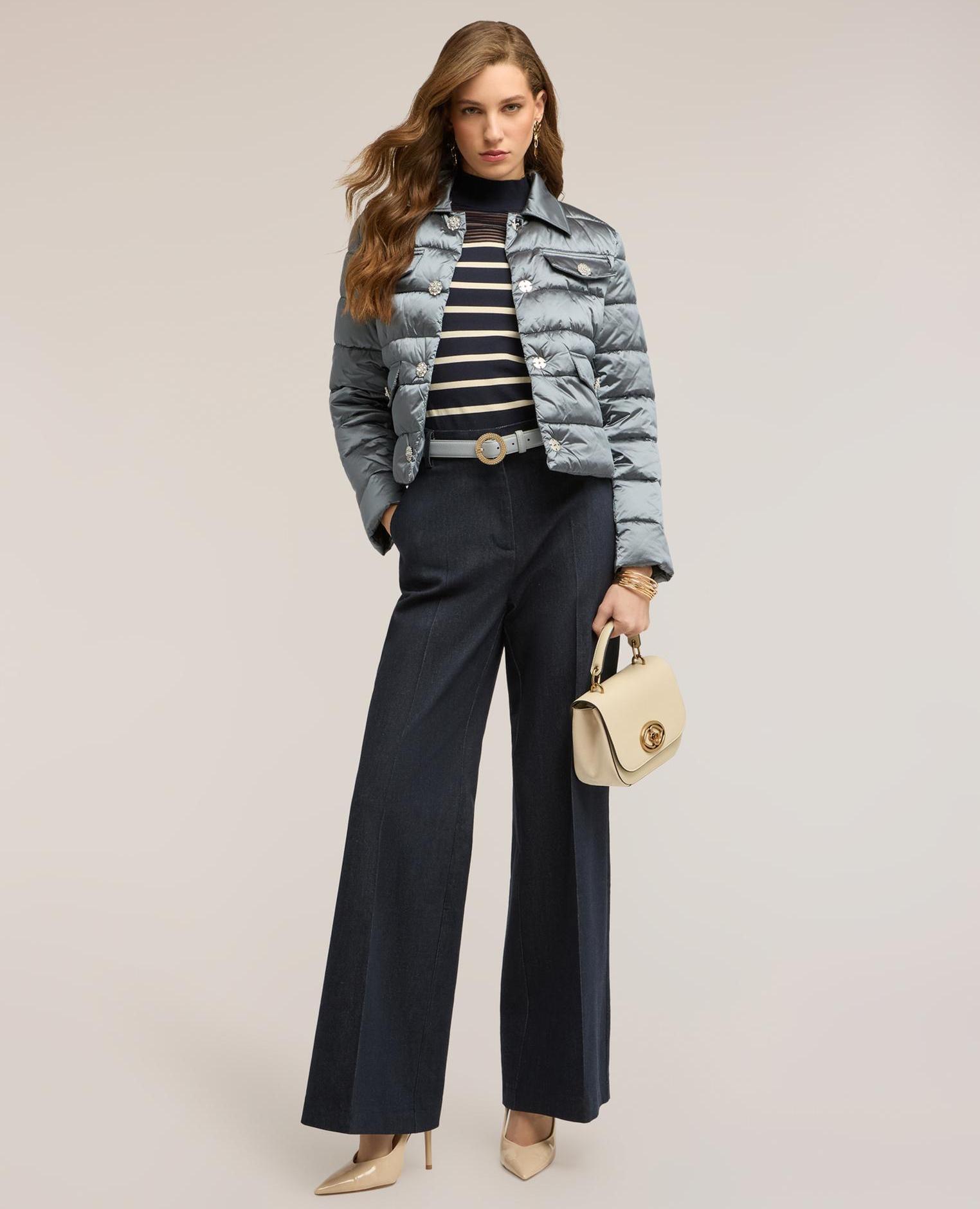 Motivi - Vaqueros de mujer palazzo en denim ajuste wide con cintura alta.