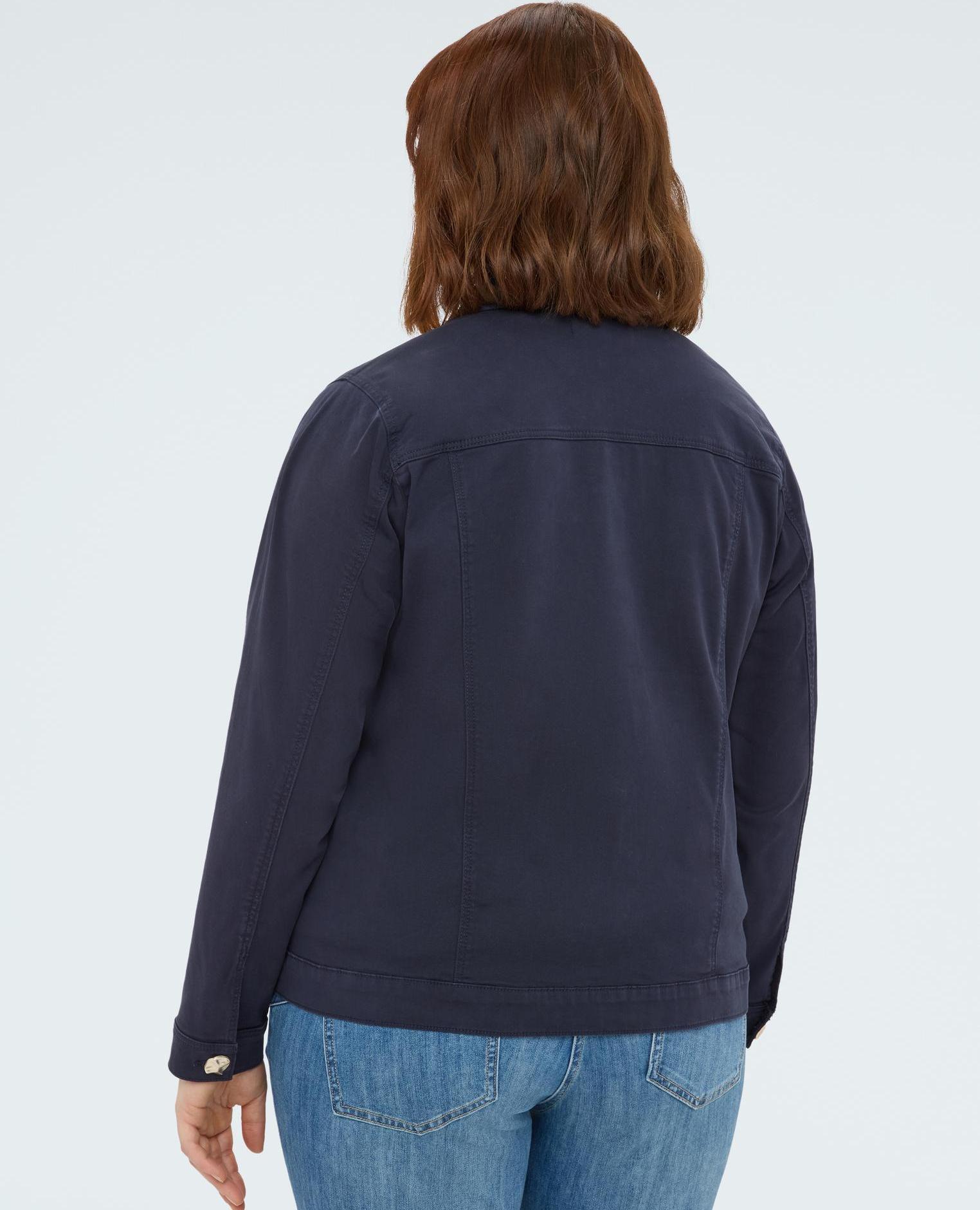 Chaqueta de mujer denim con botones decorativos - Fiorella Rubino - Azul Azul-2