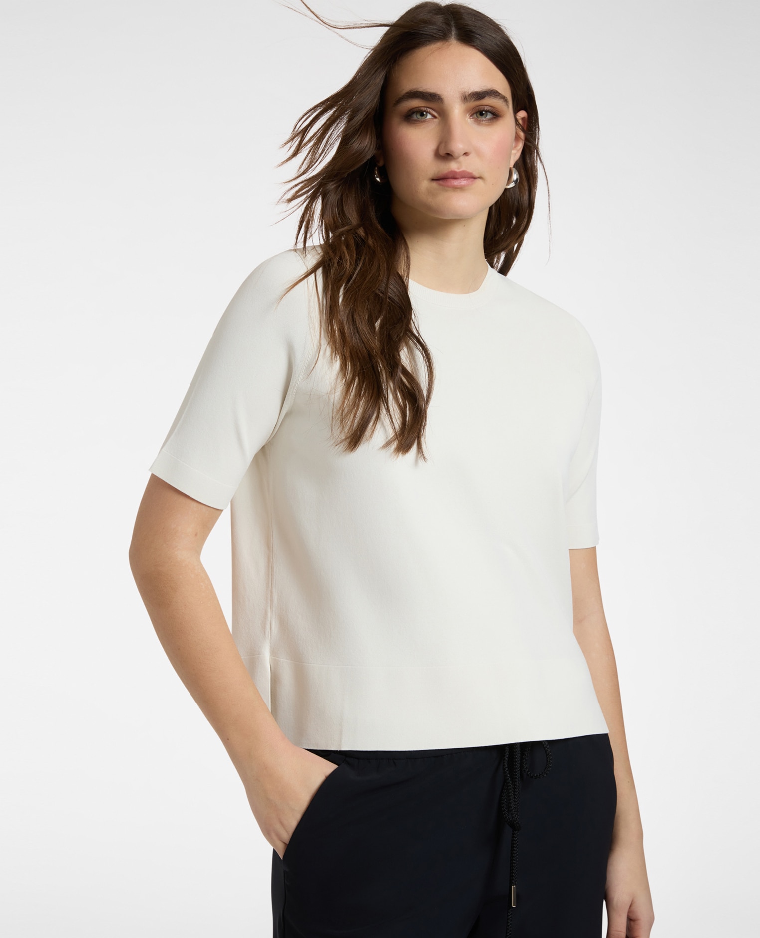 Elena Miró - Camisa de mujer de manga corta y largo medio.