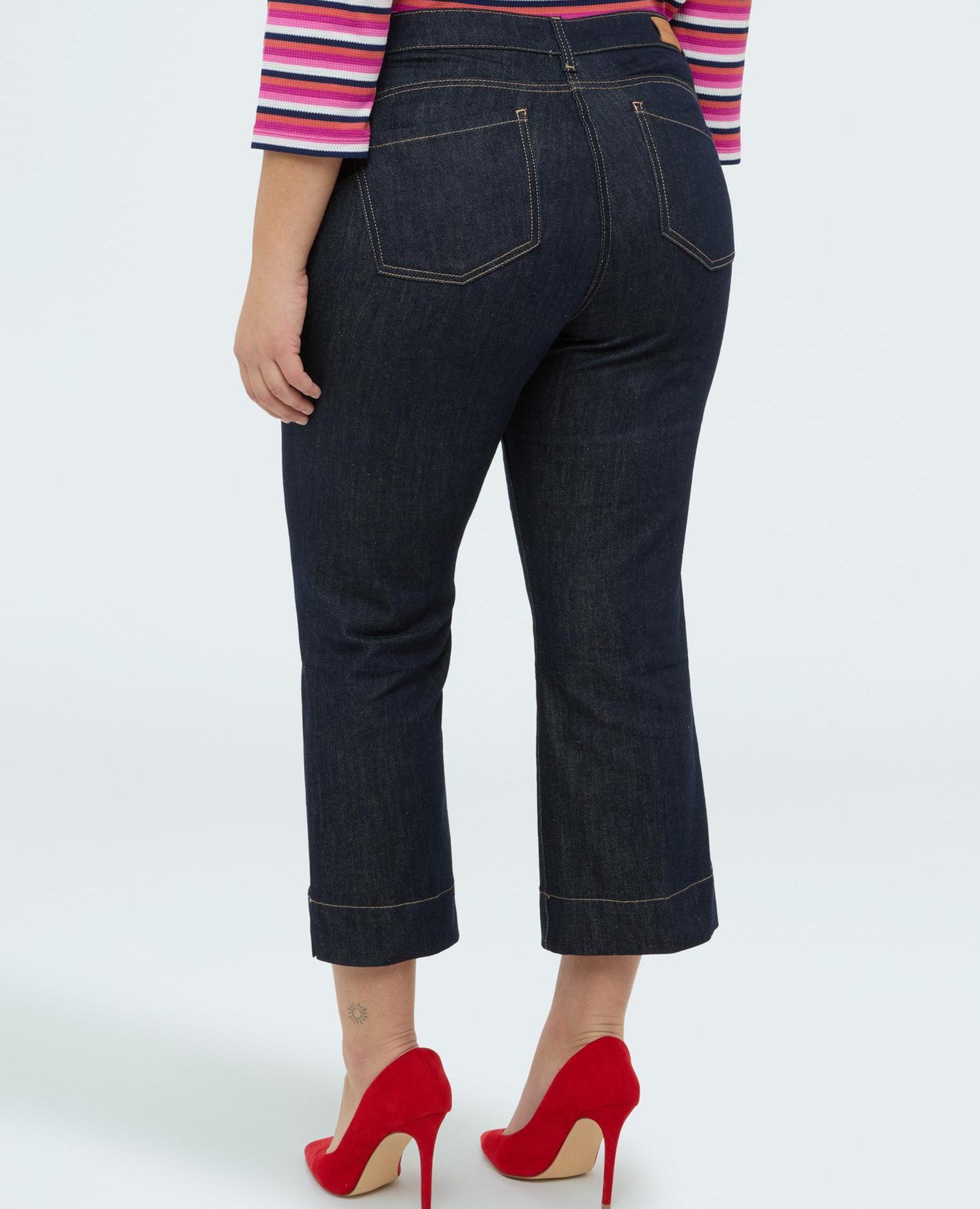 Vaqueros de mujer kick flare con cadenita decorativa - Fiorella Rubino - Azul Azul-2