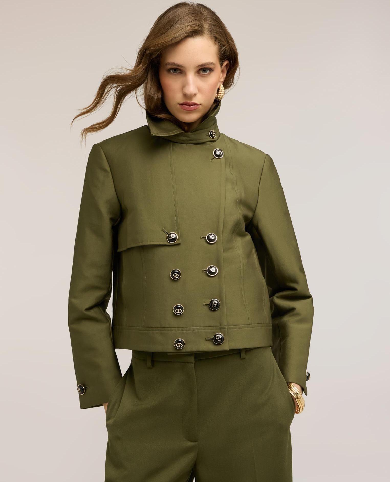 Motivi - Chaqueta de mujer corta doble botonadura cruzada.