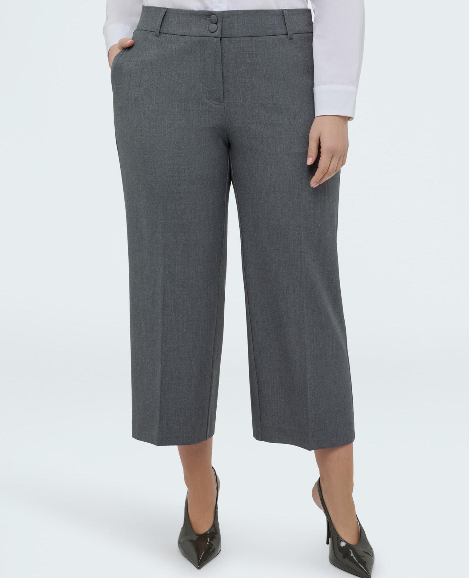 Fiorella Rubino - Pantalones de mujer cropped en tejido melange diseño cómodo y versátil.