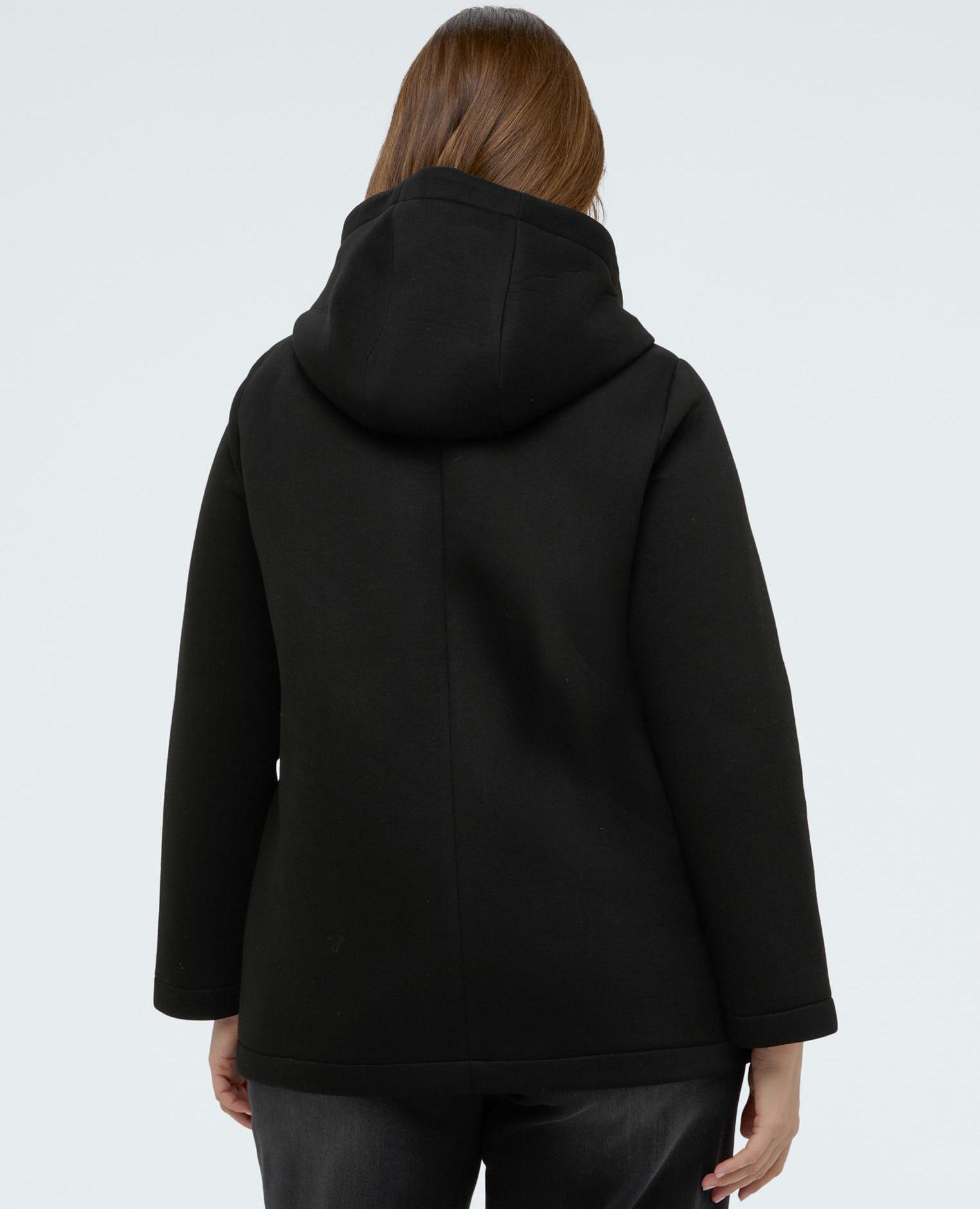 Chaqueta de mujer de neopreno con capucha - Fiorella Rubino - Negro Negro-2