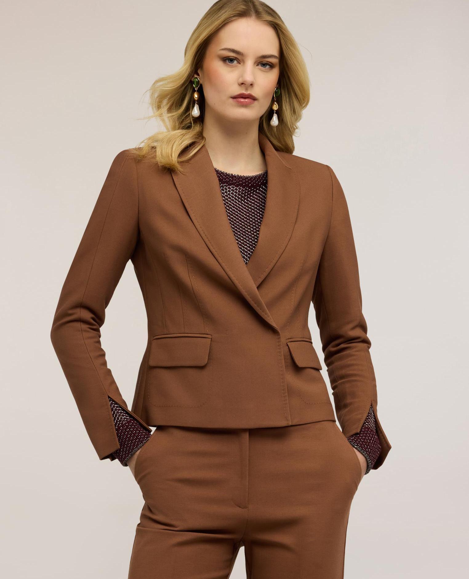 Motivi - Blazer de mujer con abertura en el bajo de la manga ajuste regular.