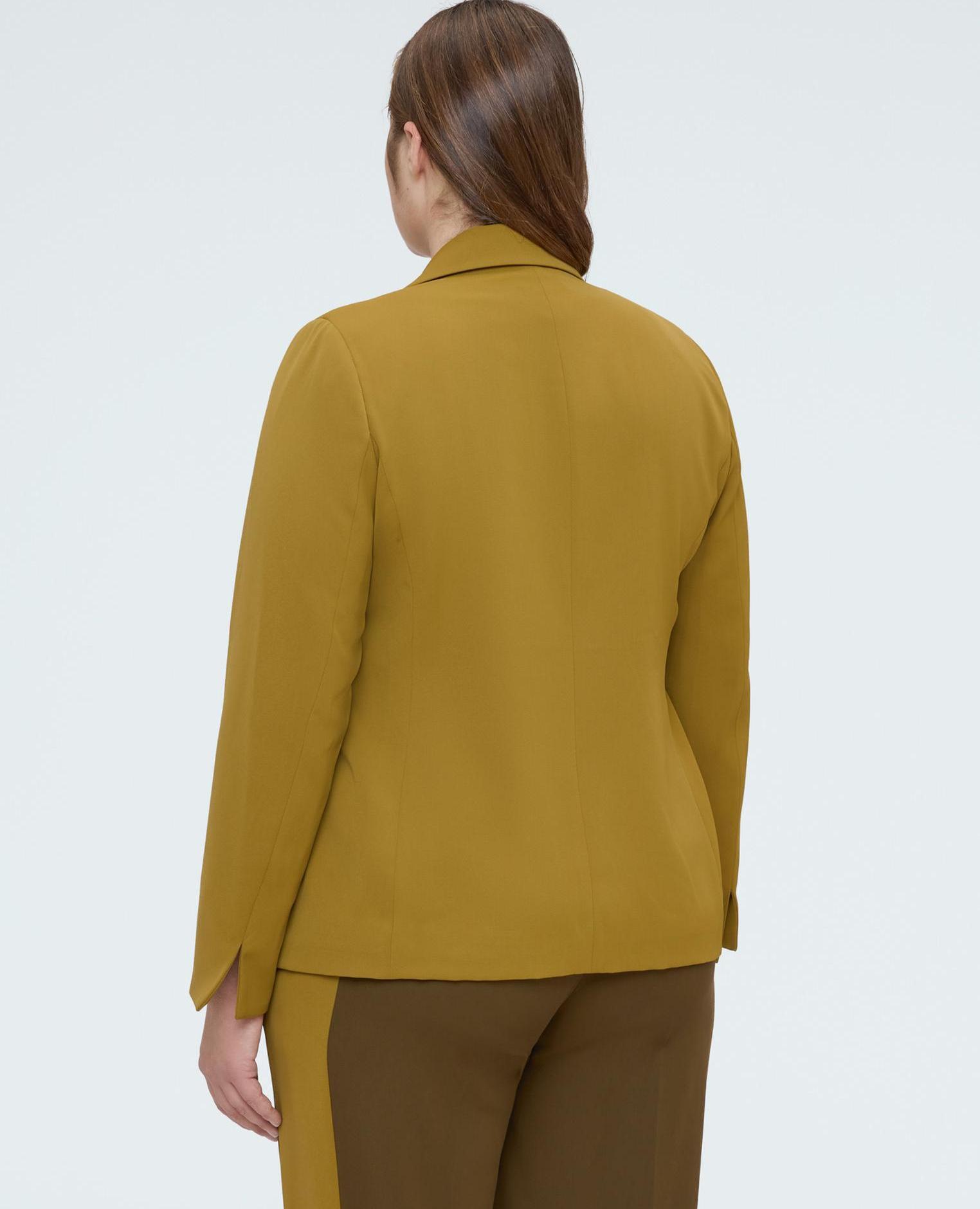 Blazer de mujer estructurado con botón joya cierre de botonadura sencilla - Fiorella Rubino - Verde claro Verde claro-2