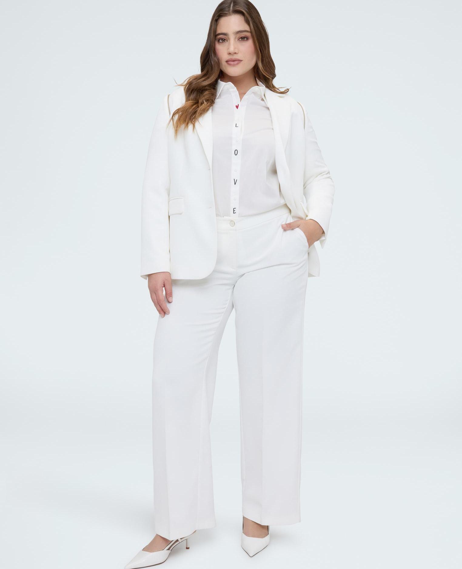 Fiorella Rubino - Pantalones de mujer wide leg en tejido fluido stretch diseñados para el máximo confort.