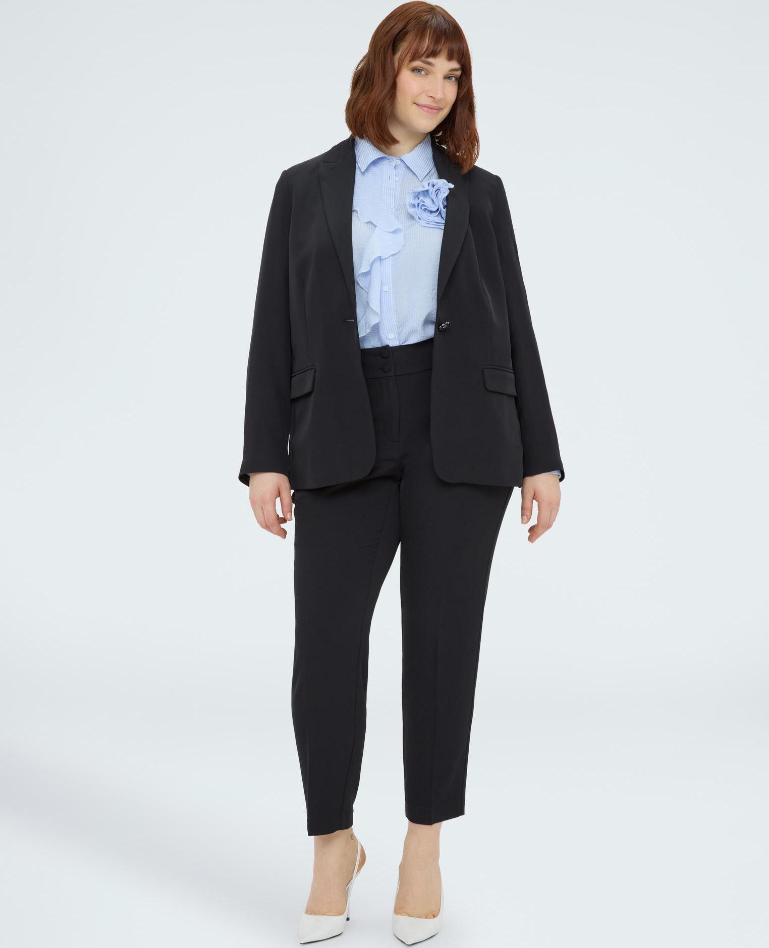 Pantalones de mujer new york en tejido elástico ajuste y diseño para el máximo confort - Fiorella Rubino - Negro Negro-2