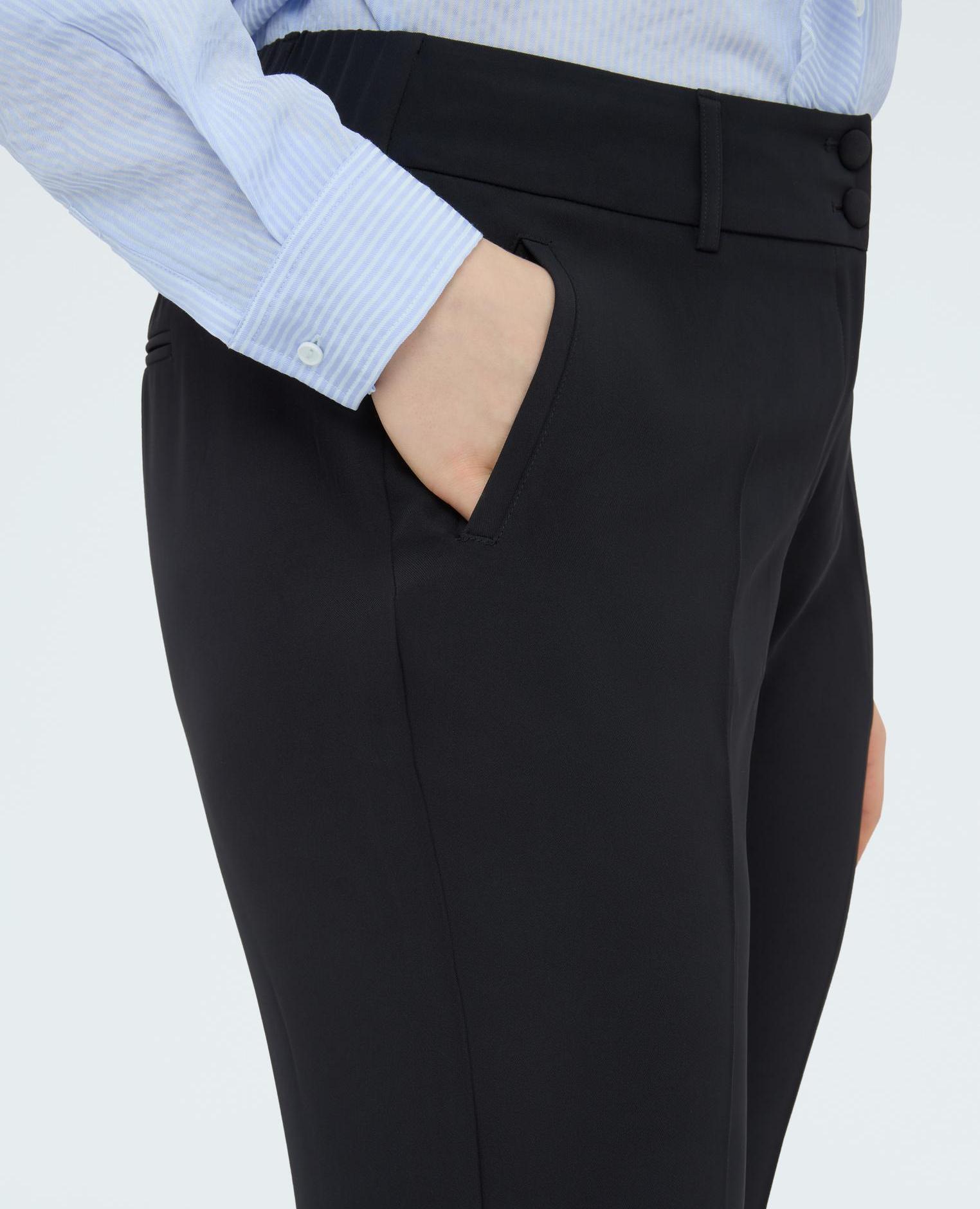 Pantalones de mujer new york en tejido elástico ajuste y diseño para el máximo confort - Fiorella Rubino - Negro Negro-3