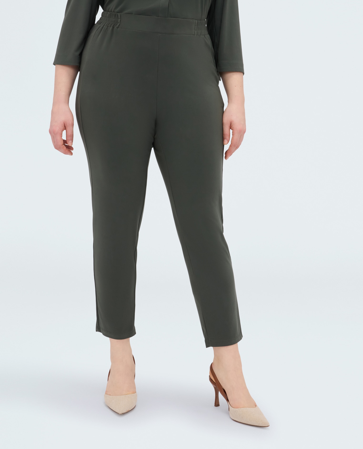 Joggers de mujer de punto jersey ajuste y diseño para el máximo confort - Fiorella Rubino - Verde Verde-1