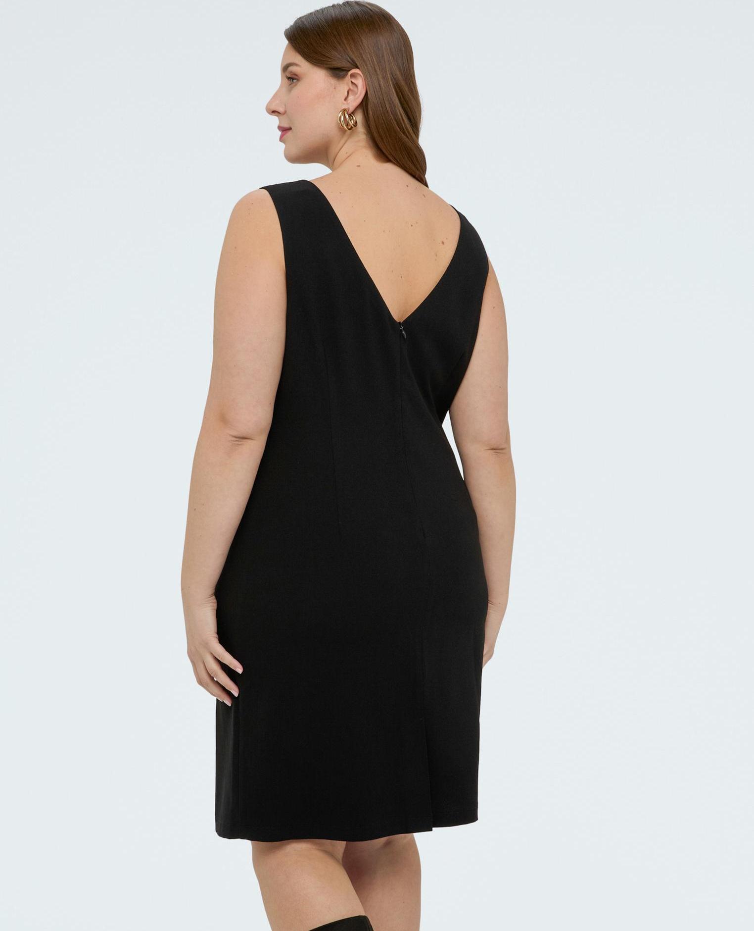 Vestido corto tubo con botones joya- glam - Fiorella Rubino - Negro Negro-2