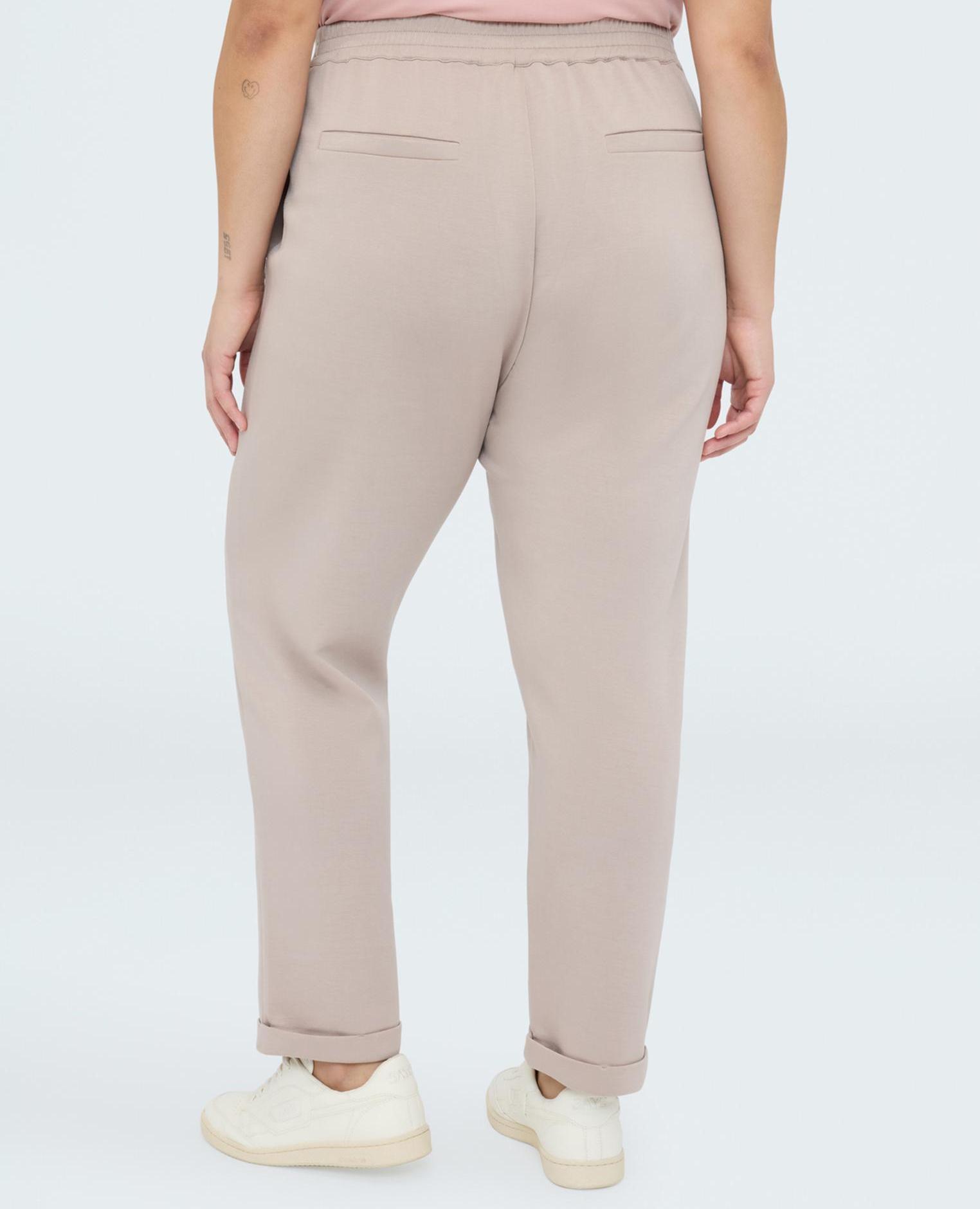 Pantalones de mujer carrot fit en tejido stretch - Fiorella Rubino - Gris Gris-2