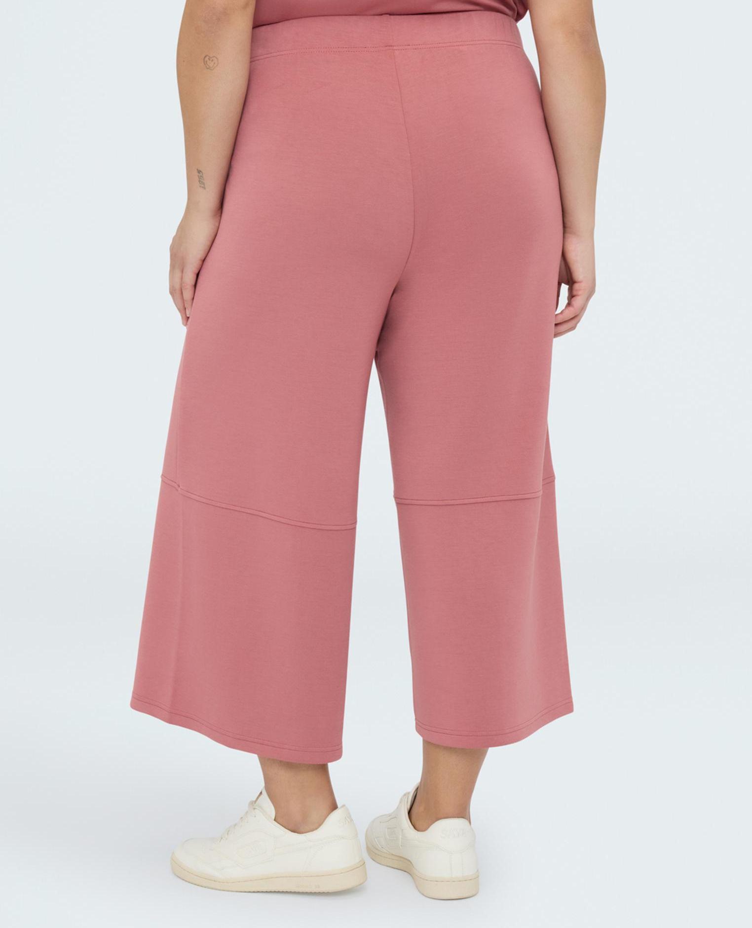 Pantalones de mujer cropped cintura elástica - Fiorella Rubino - Rosa Rosa-1