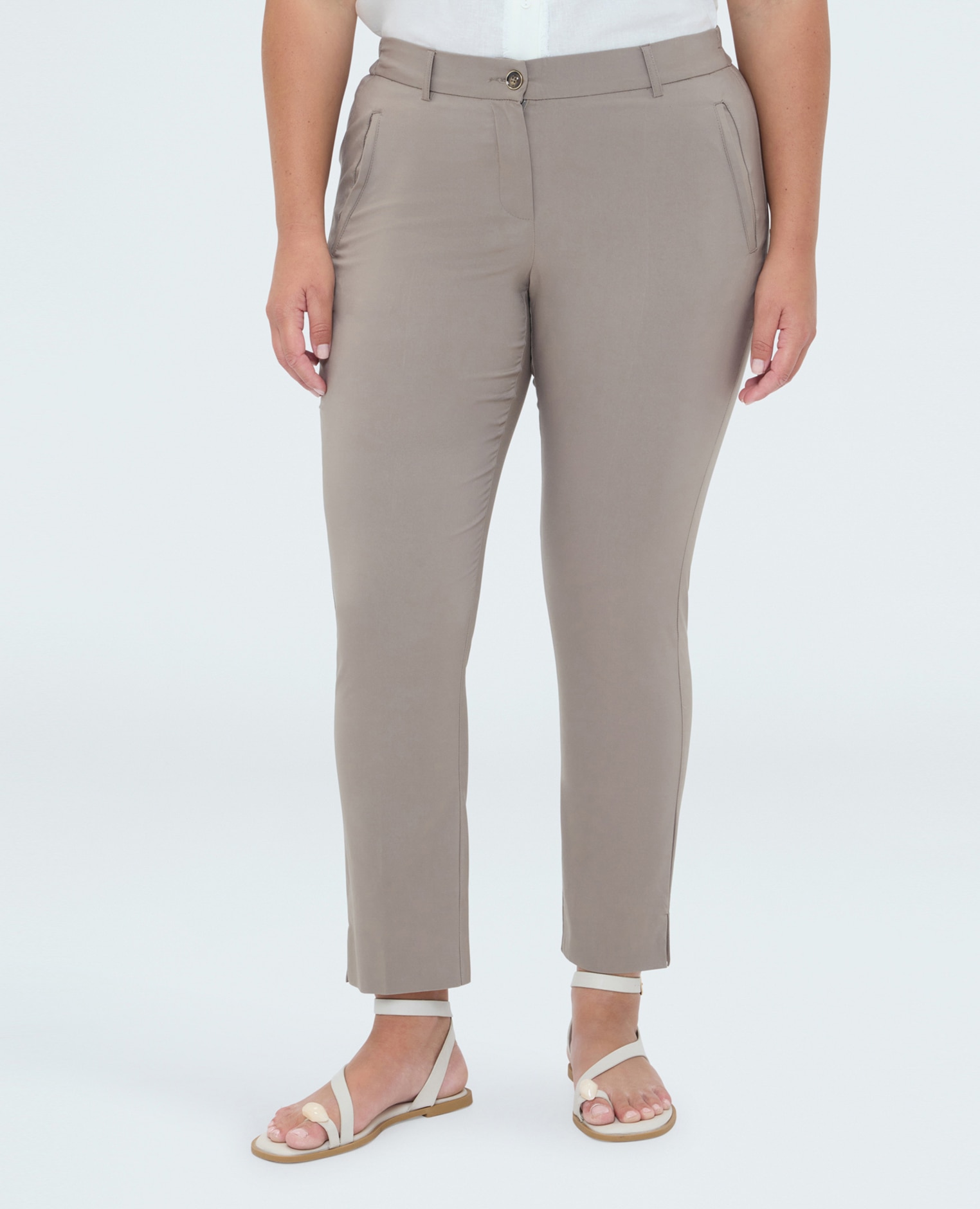 Pantalones de mujer new york versátiles y fáciles de combinar - Fiorella Rubino - Beige Beige-3