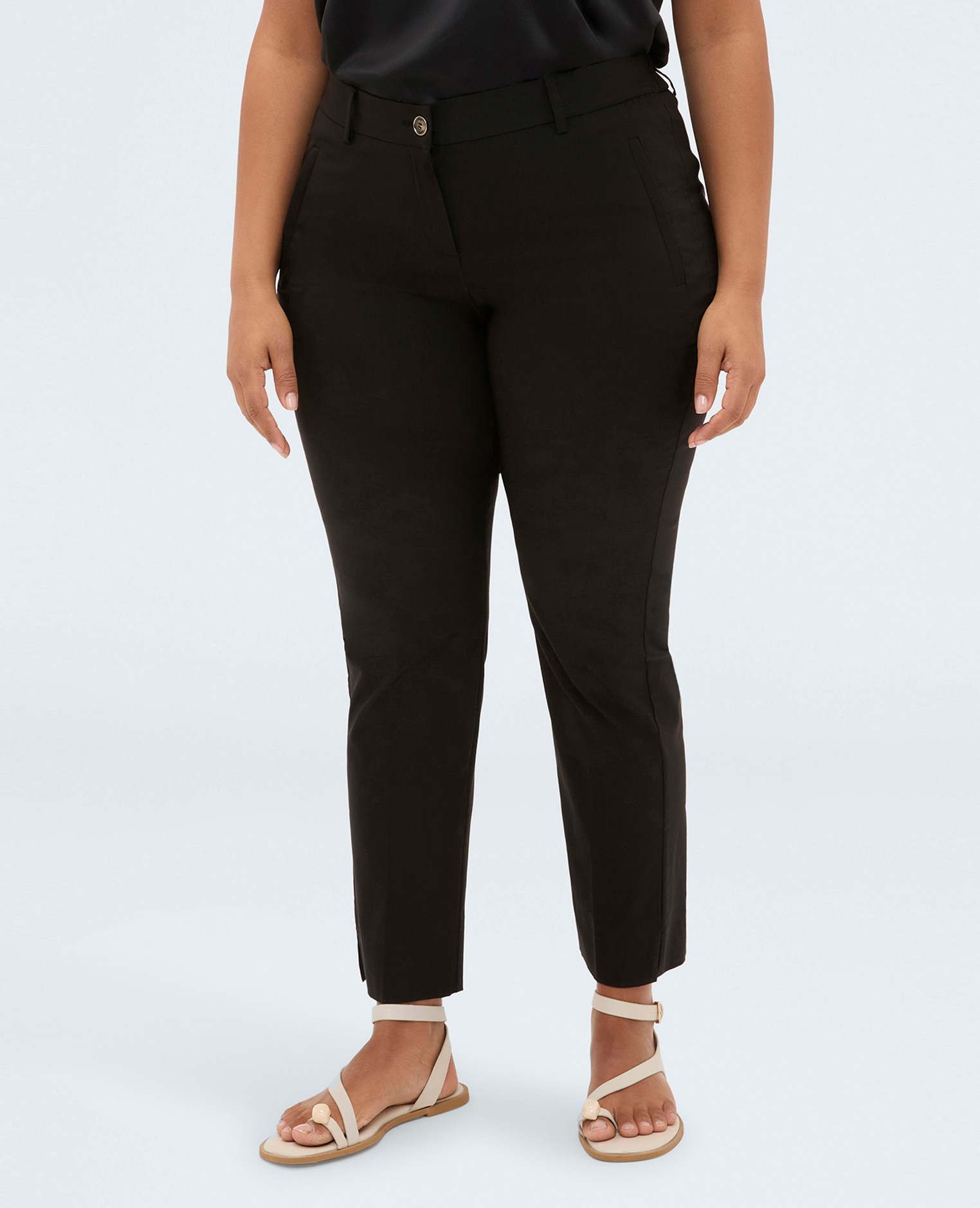 Pantalones de mujer new york versátiles y fáciles de combinar - Fiorella Rubino - Negro Negro-3