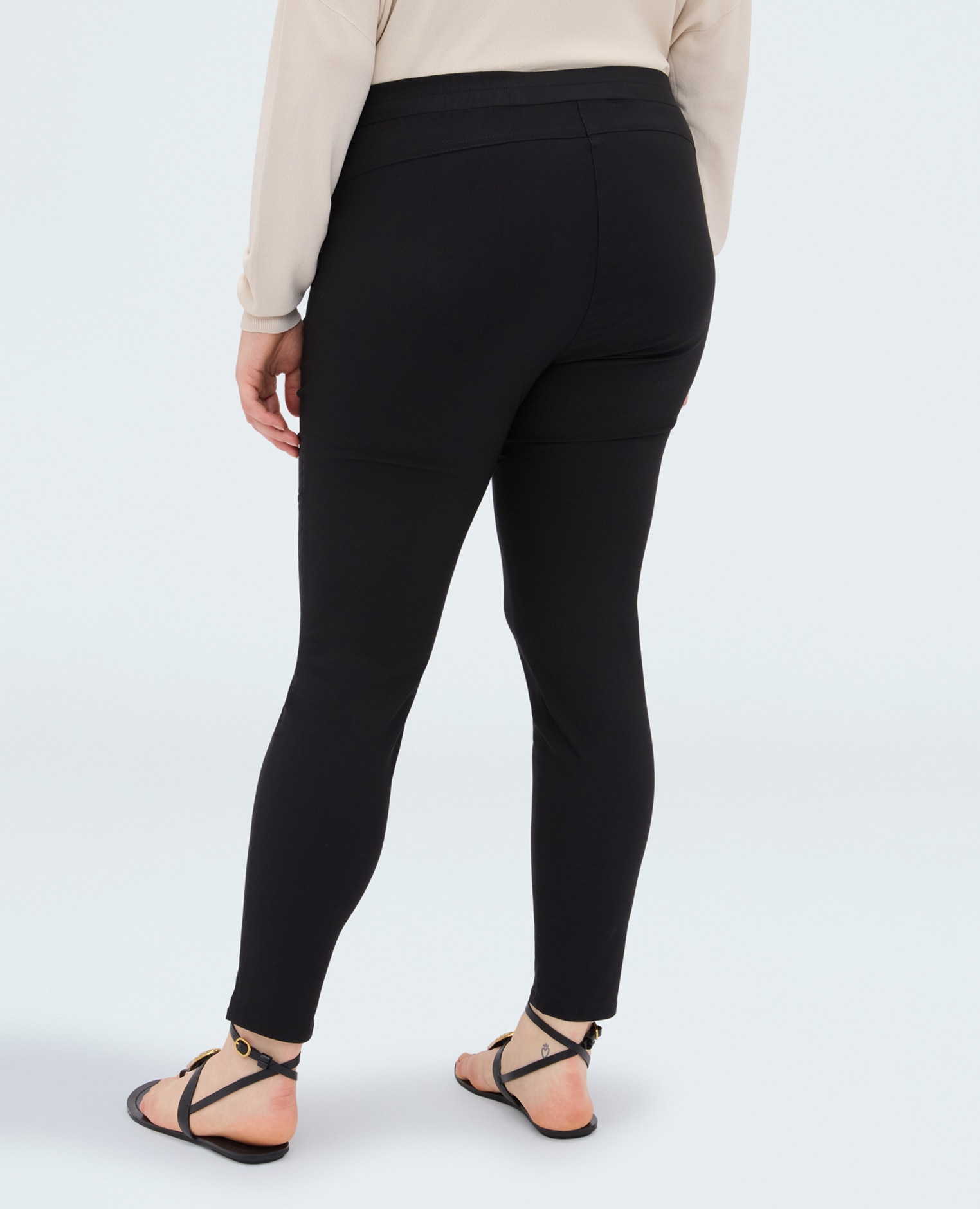 Pantalones de mujer jeggings con cintura elástica ajuste y diseño para el máximo confort - Fiorella Rubino - Negro Negro-2