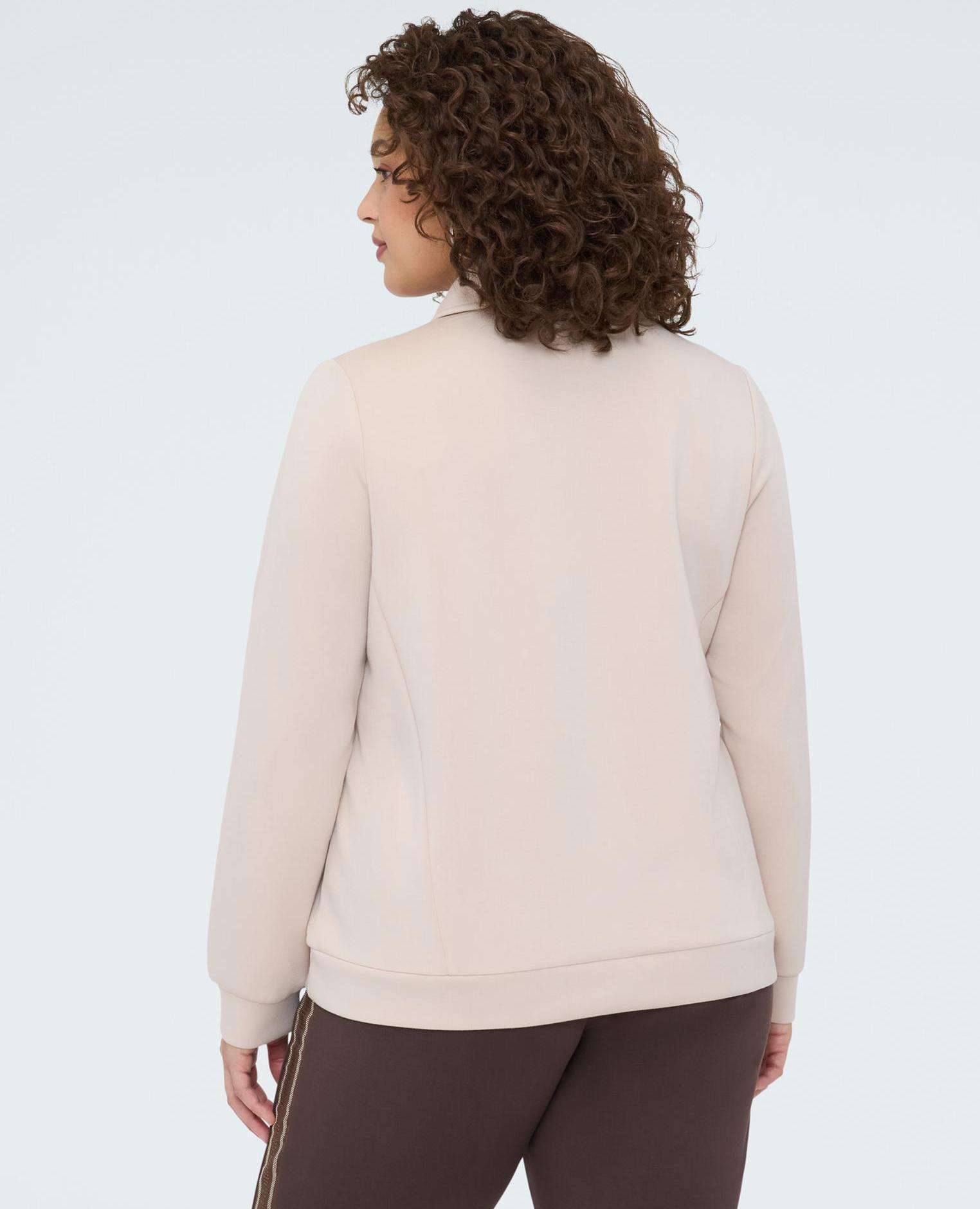Sudadera de mujer polo con aplicaciones luminosas aplicaciones luminosas y bandas de strass en los laterales - Fiorella Rubino - Rosa Rosa-2