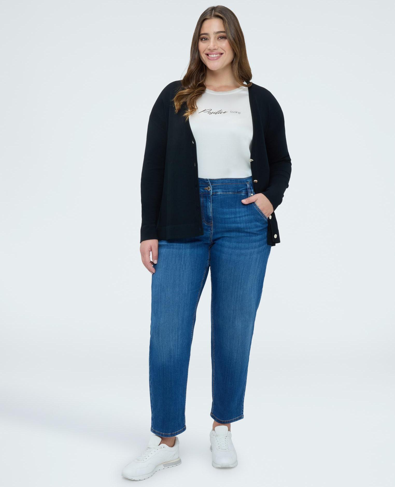 Blusa de mujer de raso positive feeling - Fiorella Rubino - Blanco Blanco-3