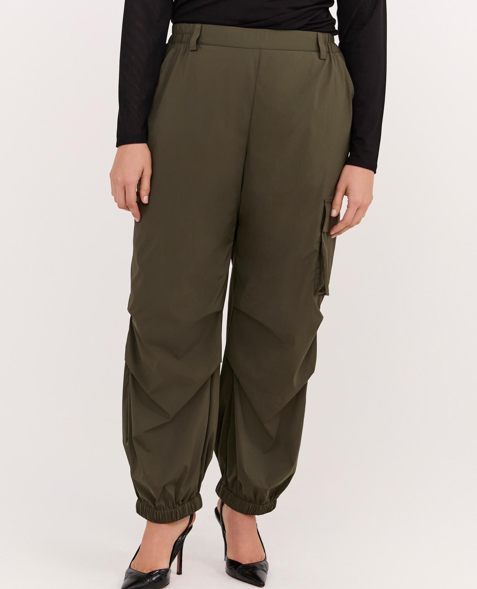Fiorella Rubino - Pantalones de mujer cargo de nylon banda elástica en la cintura para el máximo confort.