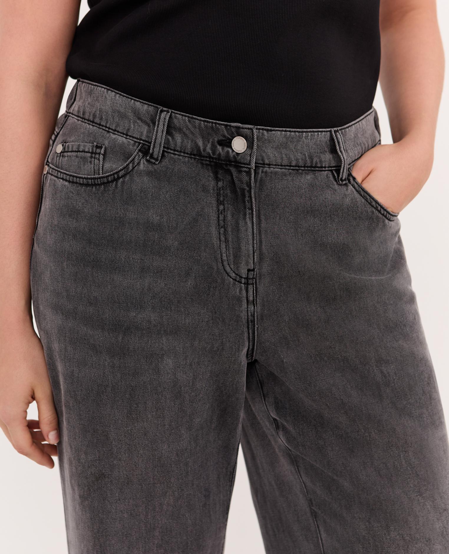 Vaqueros de mujer regular gris lavado lavado grey washed - Fiorella Rubino - Gris Gris-3