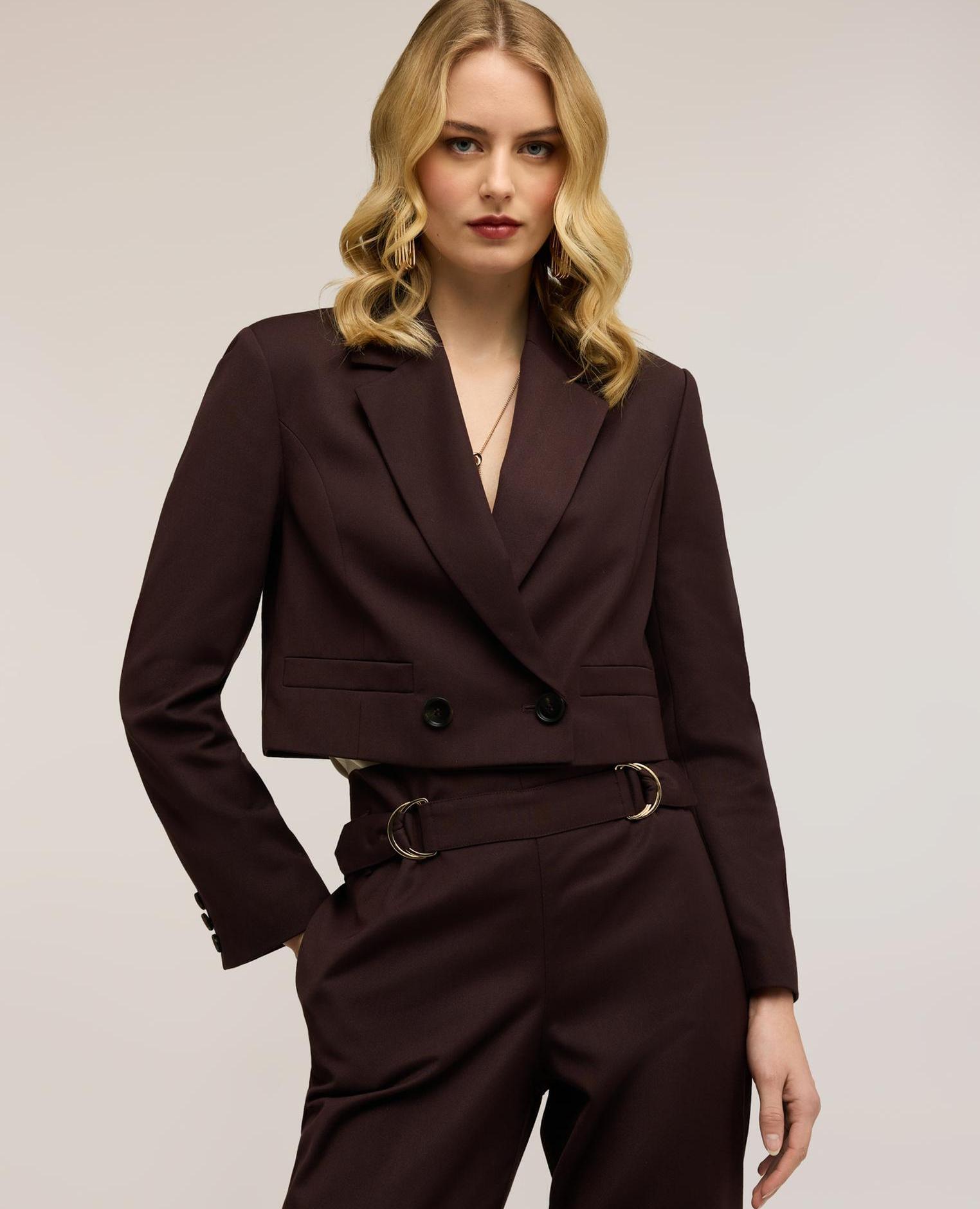 Motivi - Chaqueta de mujer spencer de doble botonadura modelo con ajuste boxy.