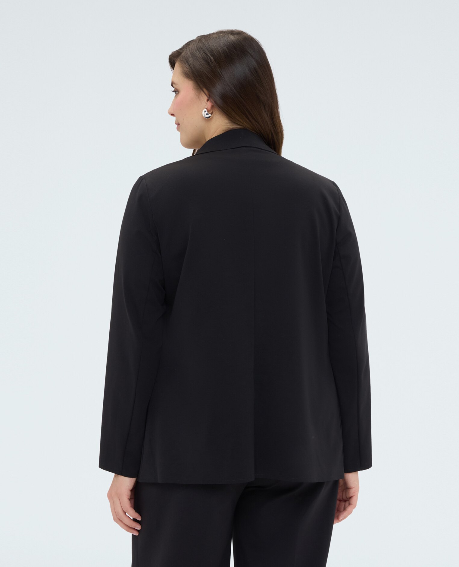 Blazer de mujer en punto milano de mezcla de algodón ajuste y diseño para el máximo confort - Fiorella Rubino - Negro Negro-2