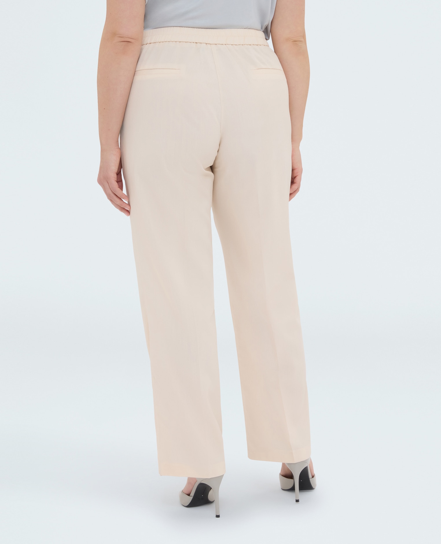 Pantalones de mujer new york elegante diseño de pliegue planchado - Fiorella Rubino - Beige Beige-2