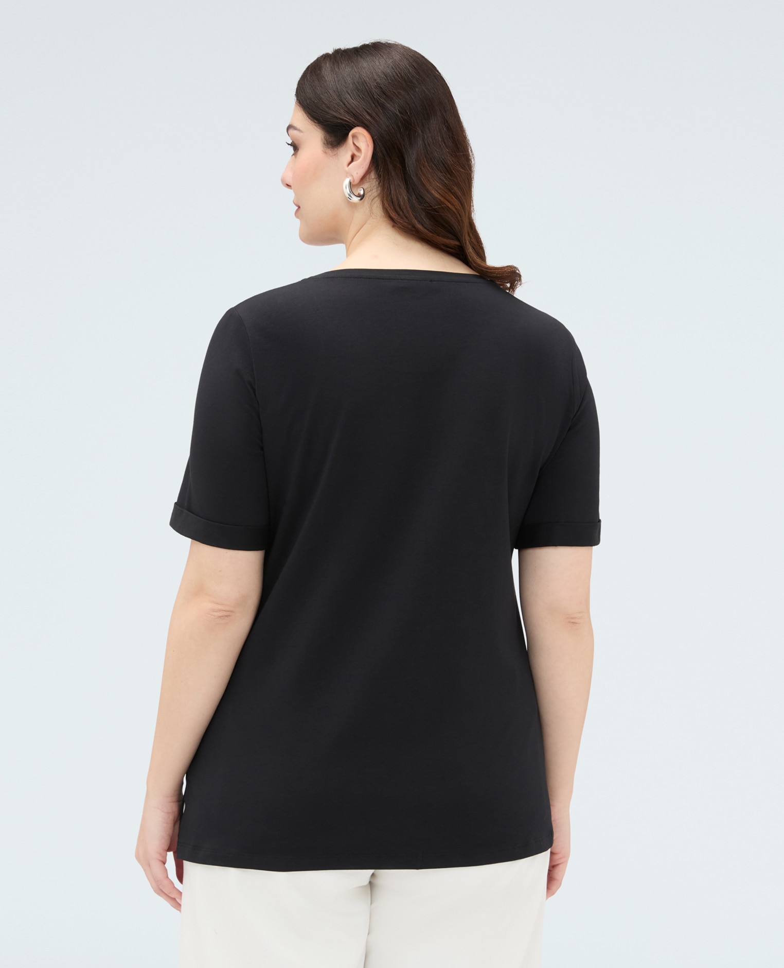 Camiseta de mujer de algodón con charm de libélula charms de libélula distribuidos en la parte delantera - Fiorella Rubino - Negro Negro-2