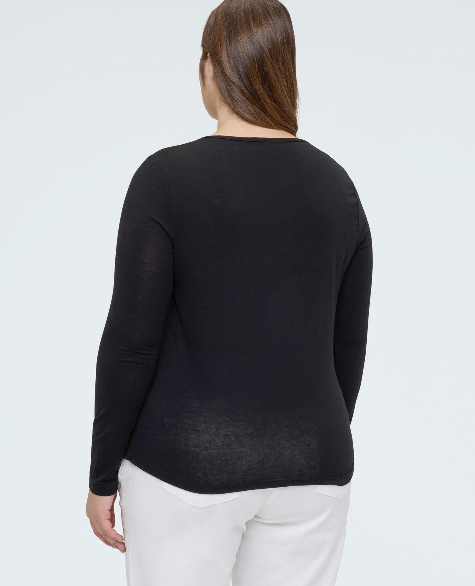 Camiseta de mujer de mezcla de lana con encaje - Fiorella Rubino - Negro Negro-2