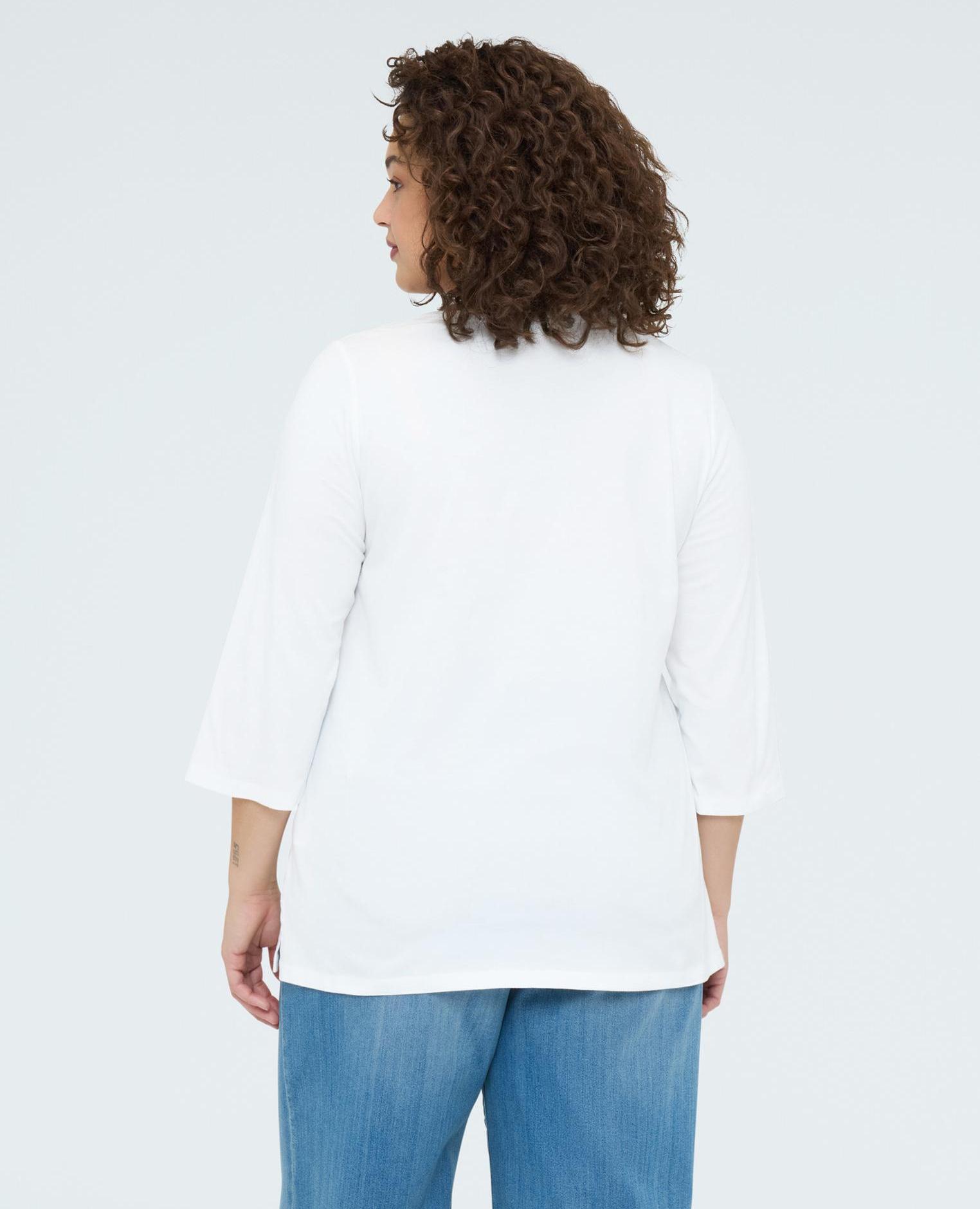 Camiseta de mujer de algodón con estampado amour - Fiorella Rubino - Blanco Blanco-2
