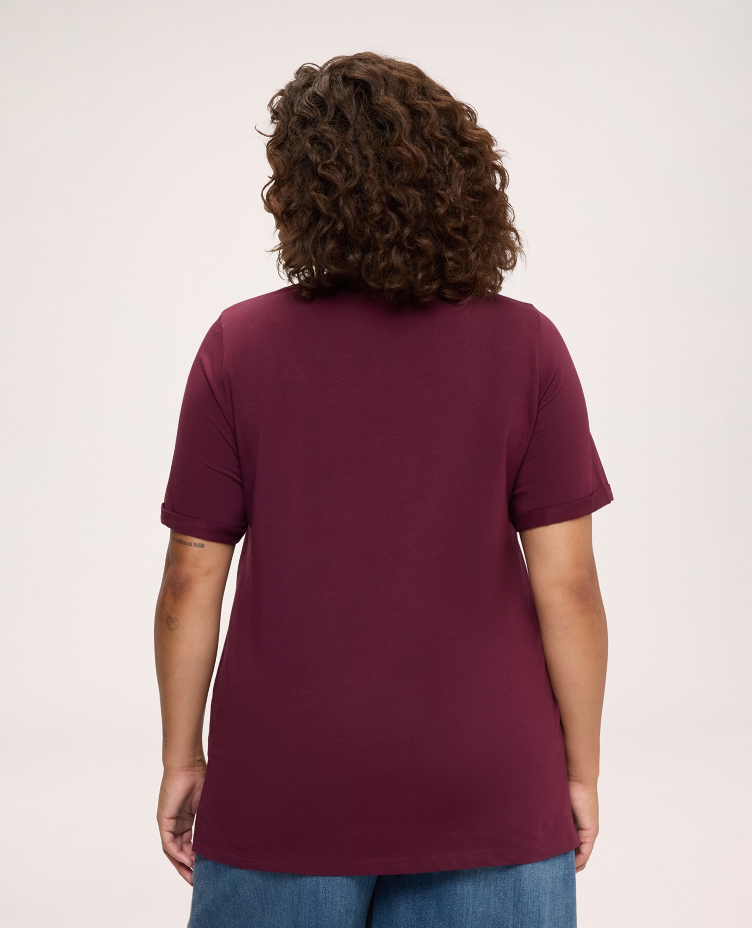 Camiseta de mujer de algodón con frase irónica ajuste regular para el máximo confort - Fiorella Rubino - Burdeos Burdeos-2