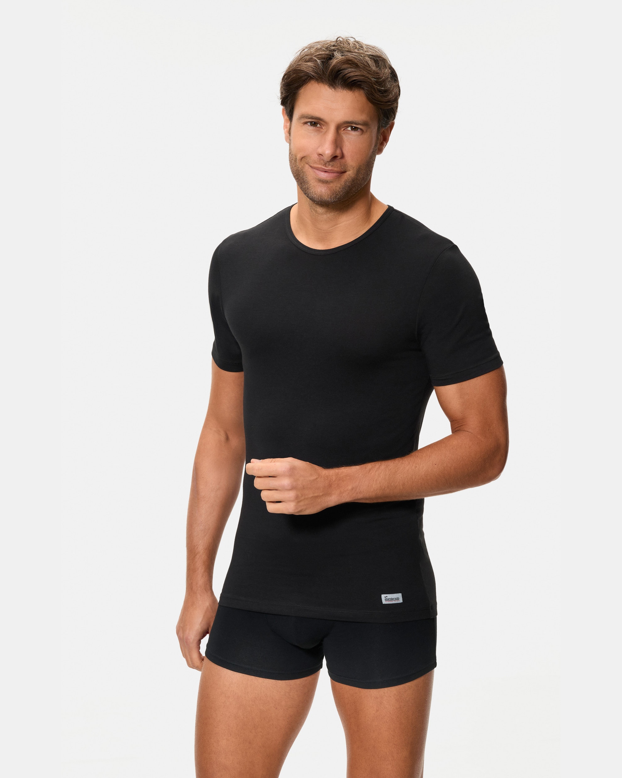 Camiseta interior de hombre Abanderado negra - Negro Negro-3