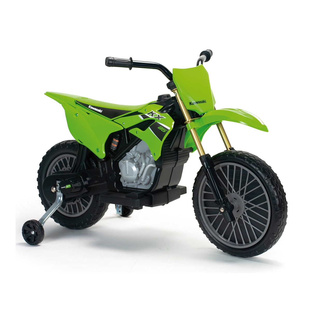 Vehículo batería Moto Cross Kawasaki KX 85 II 12V, Injusa Verde / Negro-1