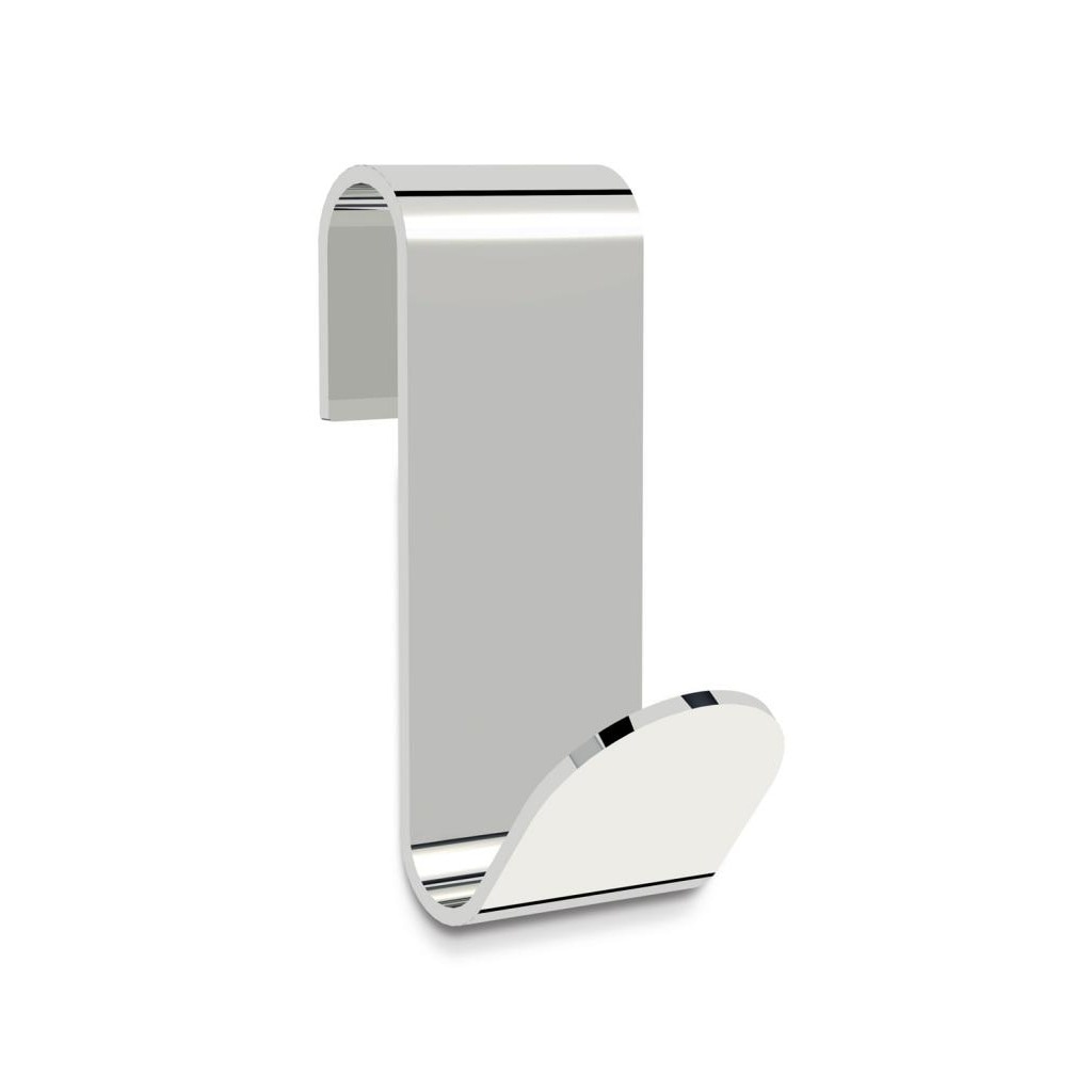 Imagen 1 de Pack de 3 perchas individuales de baño para colgar en mampara Beltrán - Cromo 4 cm Cromo