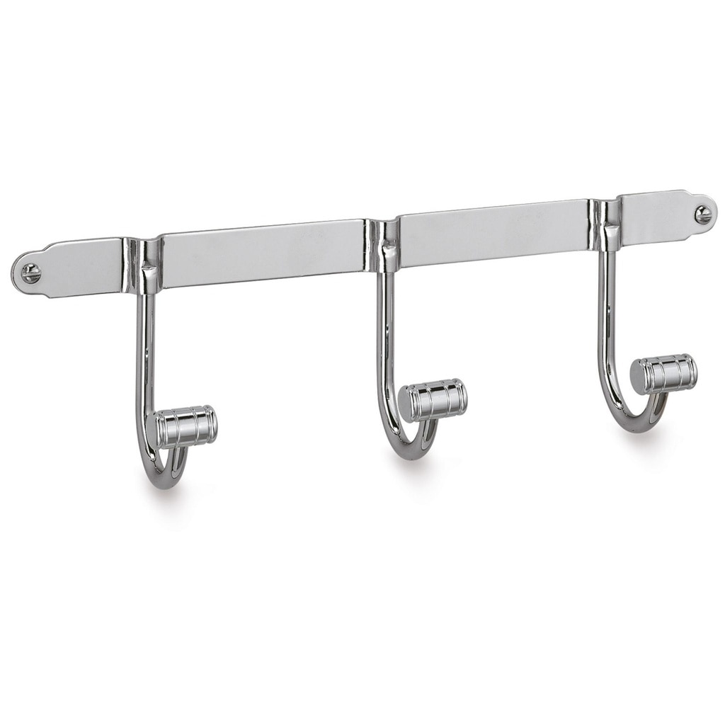 Imagen 1 de Percha triple de baño para atornillar con gancho en cono estriado Beltrán - Cromo Cromo