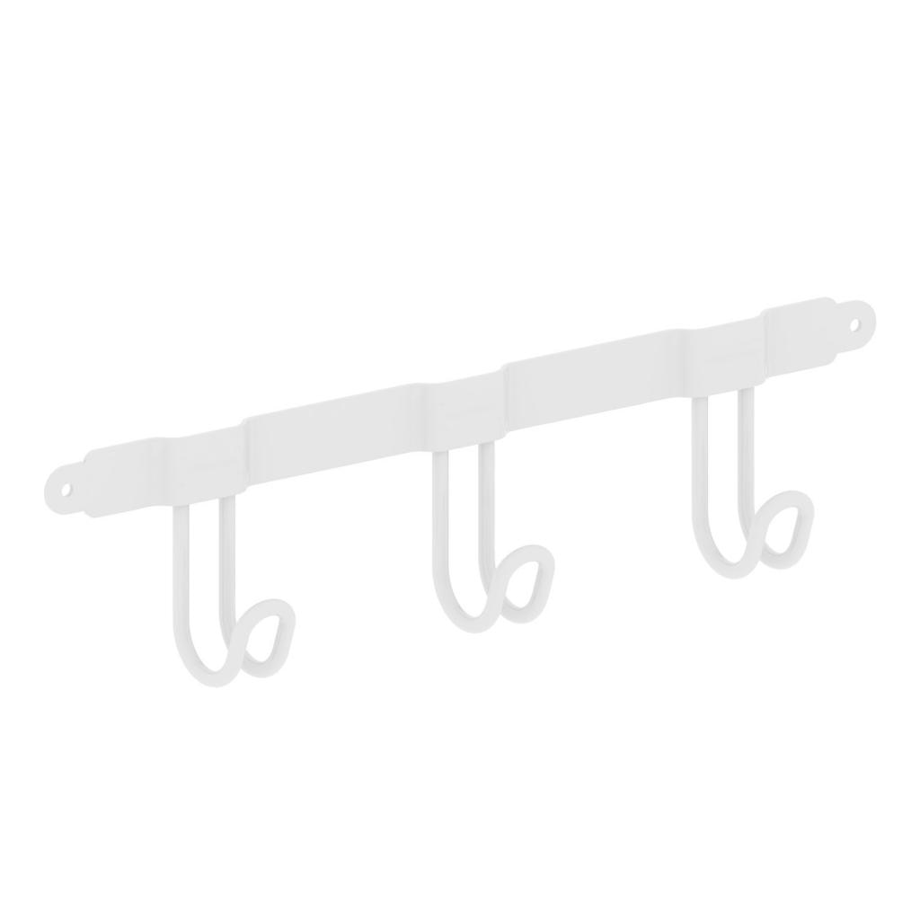 Imagen 1 de Percha triple de baño para atornillar Beltrán - Blanco Blanco