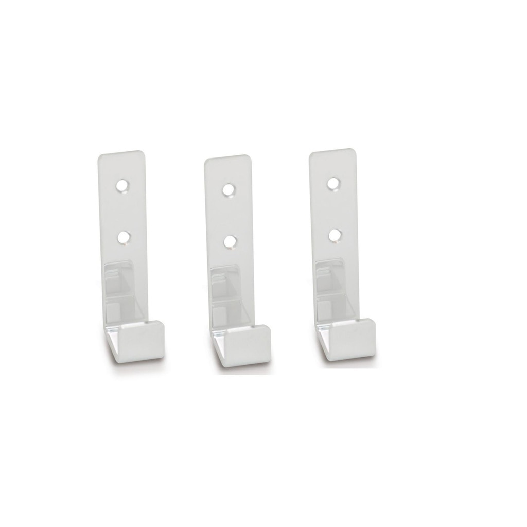 Imagen 1 de Pack de 3 perchas rectas individuales de baño para atornillar Dubai Beltrán - Cromo Cromo