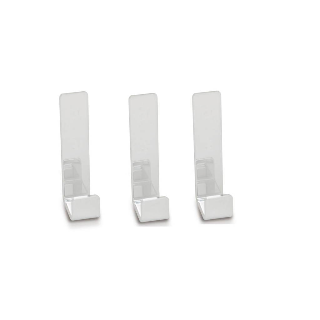 Imagen 1 de Pack de 3 perchas rectas individuales de baño con adhesivo Dubai Beltrán - Cromo Cromo