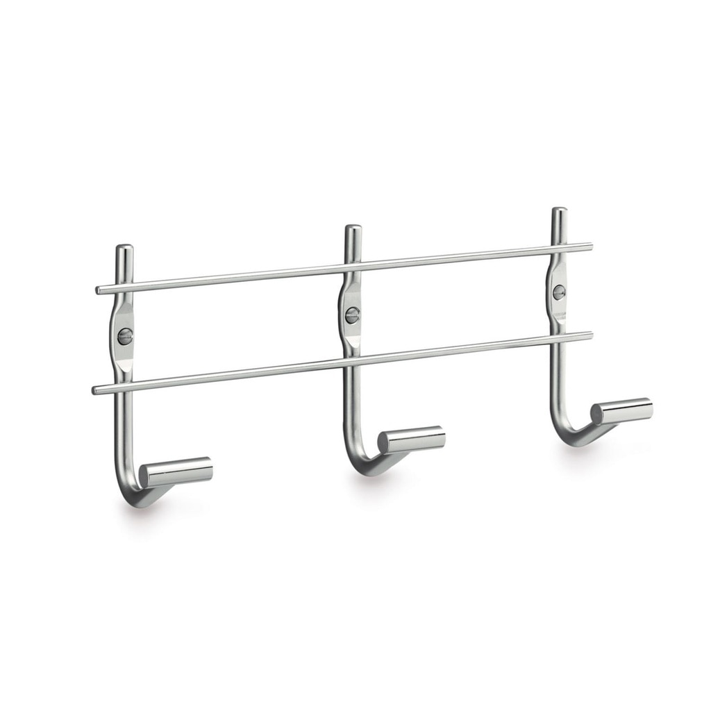 Percha triple de baño para atornillar con gancho en cono liso Beltrán - Inox Inox-1