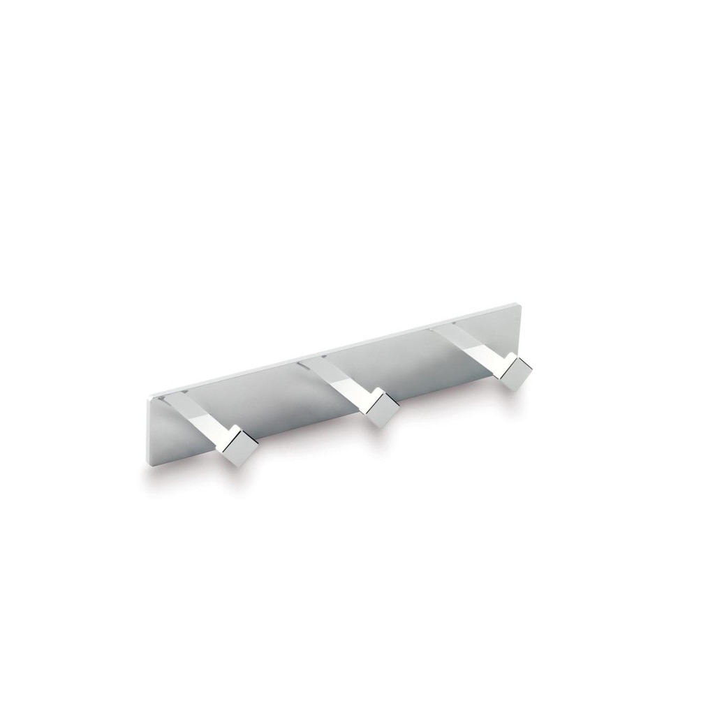 Imagen 1 de Percha triple de baño con adhesivo con gancho en rombo Beltrán - Cromo Cromo